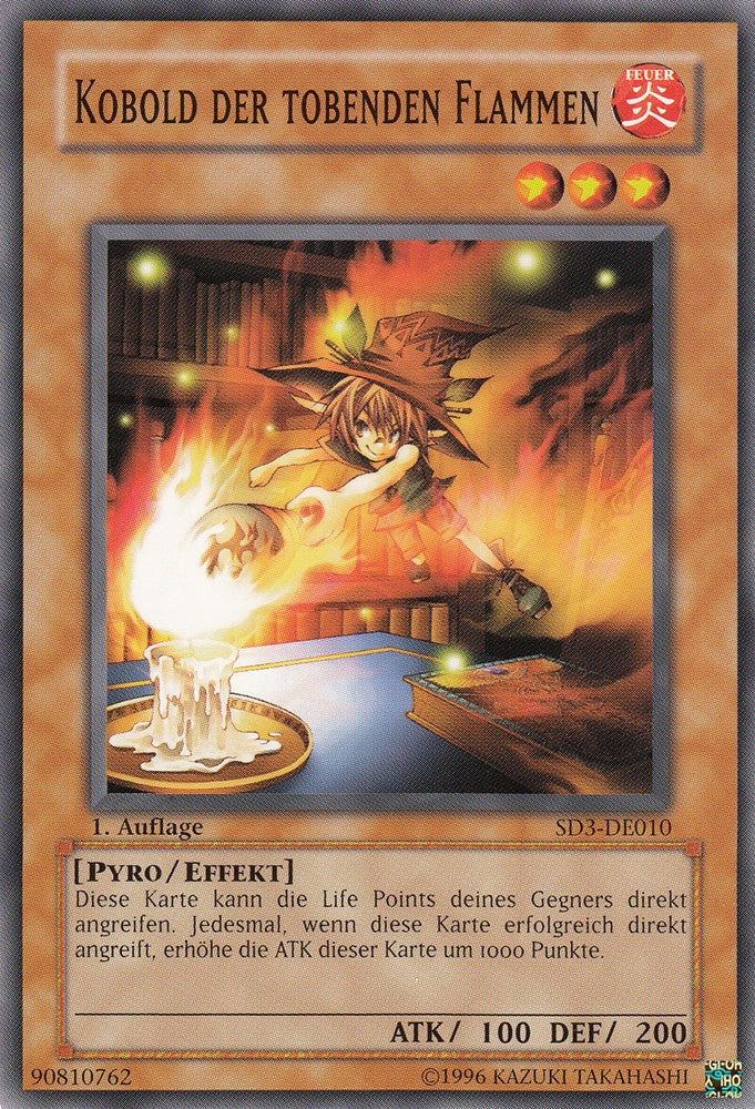 Kobold der tobenden Flammen - SD3-DE010 - Common - Deutsch - 1. Auflage - Structure Deck: Blaze of Destruction - Yugioh