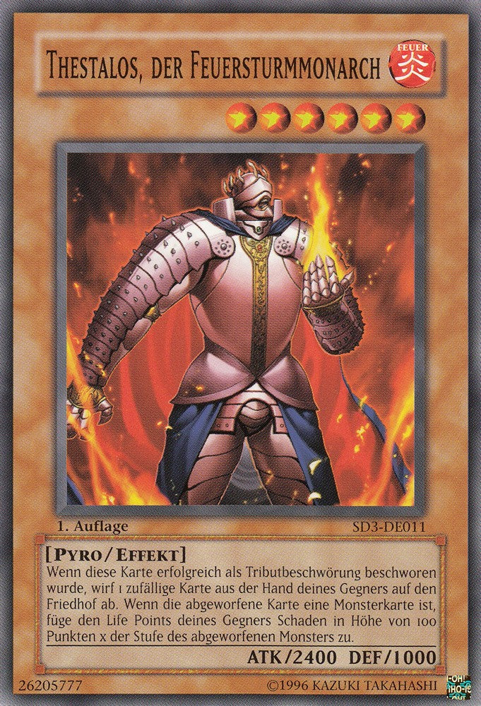 Thestalos, der Feuersturmmonarch - SD3-DE011 - Common - Deutsch - 1. Auflage - Structure Deck: Blaze of Destruction - Yugioh