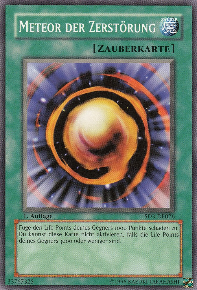 Meteor der Zerstörung - SD3-DE026 - Common - Deutsch - 1. Auflage - Structure Deck: Blaze of Destruction - Yugioh