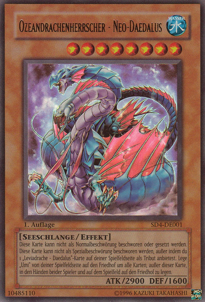 Ozeandrachenherrscher - Neo Daedalus - SD4-DE001 - Ultra Rare - Deutsch - 1. Auflage - Structure Deck: Fury From The Deep