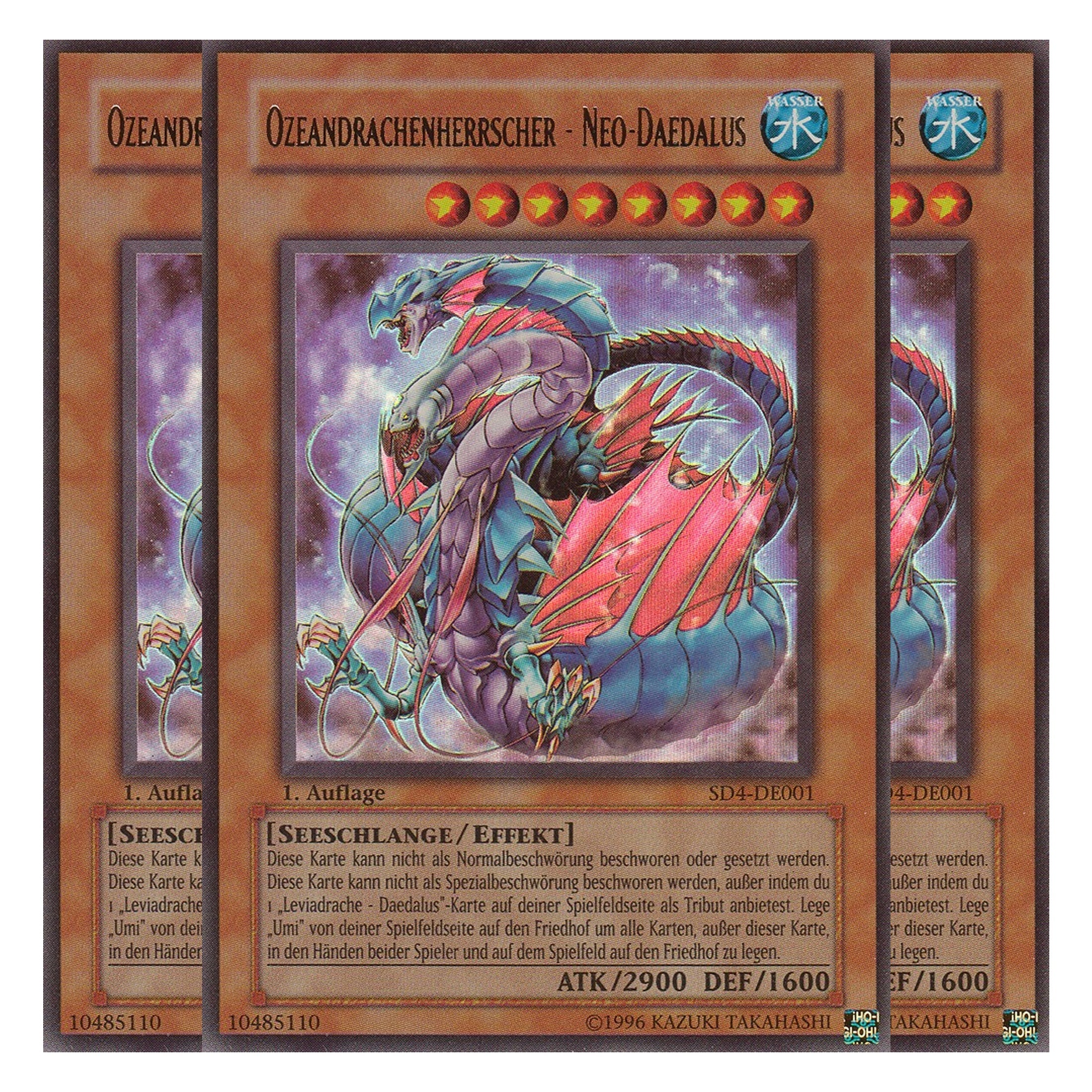 Ozeandrachenherrscher - Neo Daedalus - SD4-DE001 - Ultra Rare - Deutsch - 1. Auflage - Structure Deck: Fury From The Deep - Playset (3 Kopien)