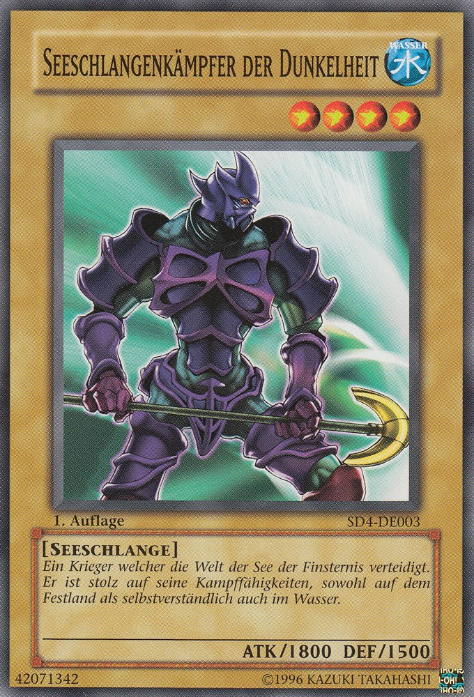 Seeschlangenkämpfer der Dunkelheit - SD4-DE003 - Common - Deutsch - 1. Auflage - Structure Deck: Fury From The Deep - Yugioh