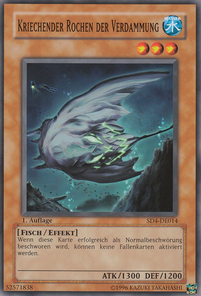 Kriechender Rochen der Verdammung - SD4-DE014 - Common - Deutsch - 1. Auflage - Structure Deck: Fury From The Deep - Yugioh