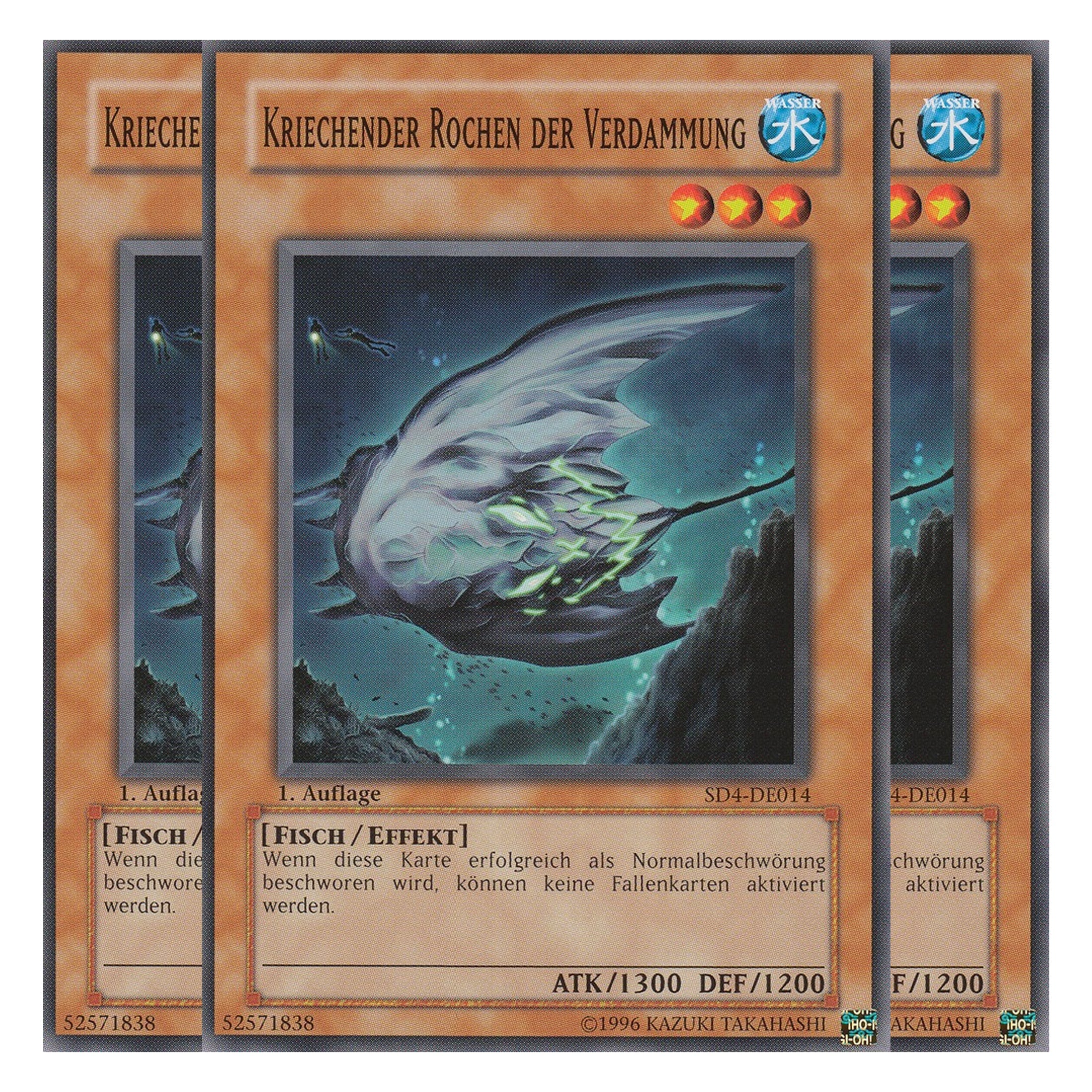 Kriechender Rochen der Verdammung - SD4-DE014 - Common - Deutsch - 1. Auflage - Structure Deck: Fury From The Deep - Playset (3 Kopien)
