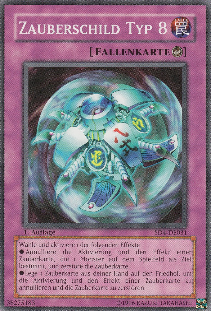 Zauberschild Typ 8 - SD4-DE031 - Common - Deutsch - 1. Auflage - Structure Deck: Fury From The Deep - Yugioh