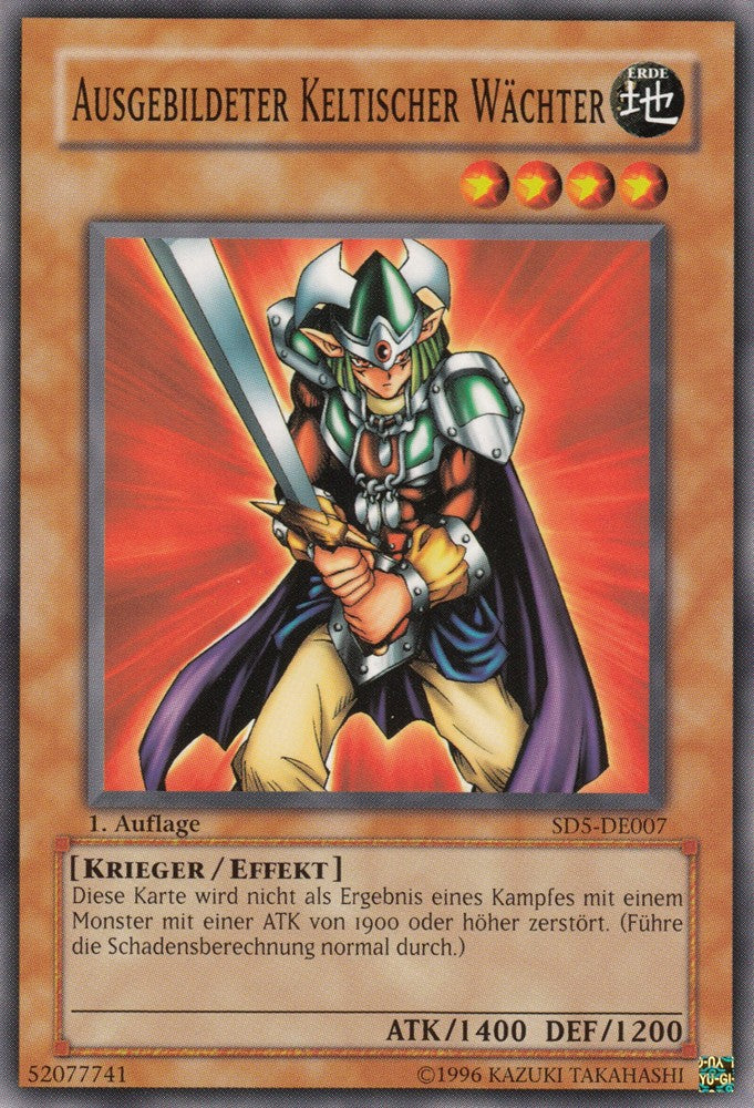 Ausgebildeter Keltischer Wächter - SD5-DE007 - Common - Deutsch - 1. Auflage - Structure Deck: Warrior's Triumph - Yugioh