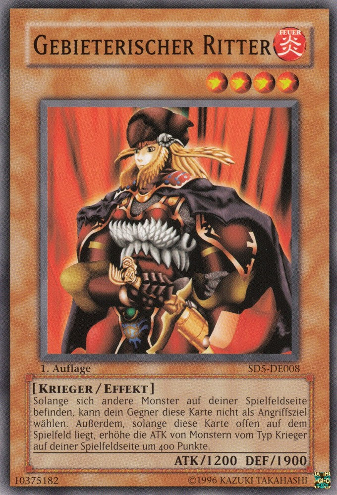 Gebieterischer Ritter - SD5-DE008 - Common - Deutsch - 1. Auflage - Structure Deck: Warrior's Triumph - Yugioh