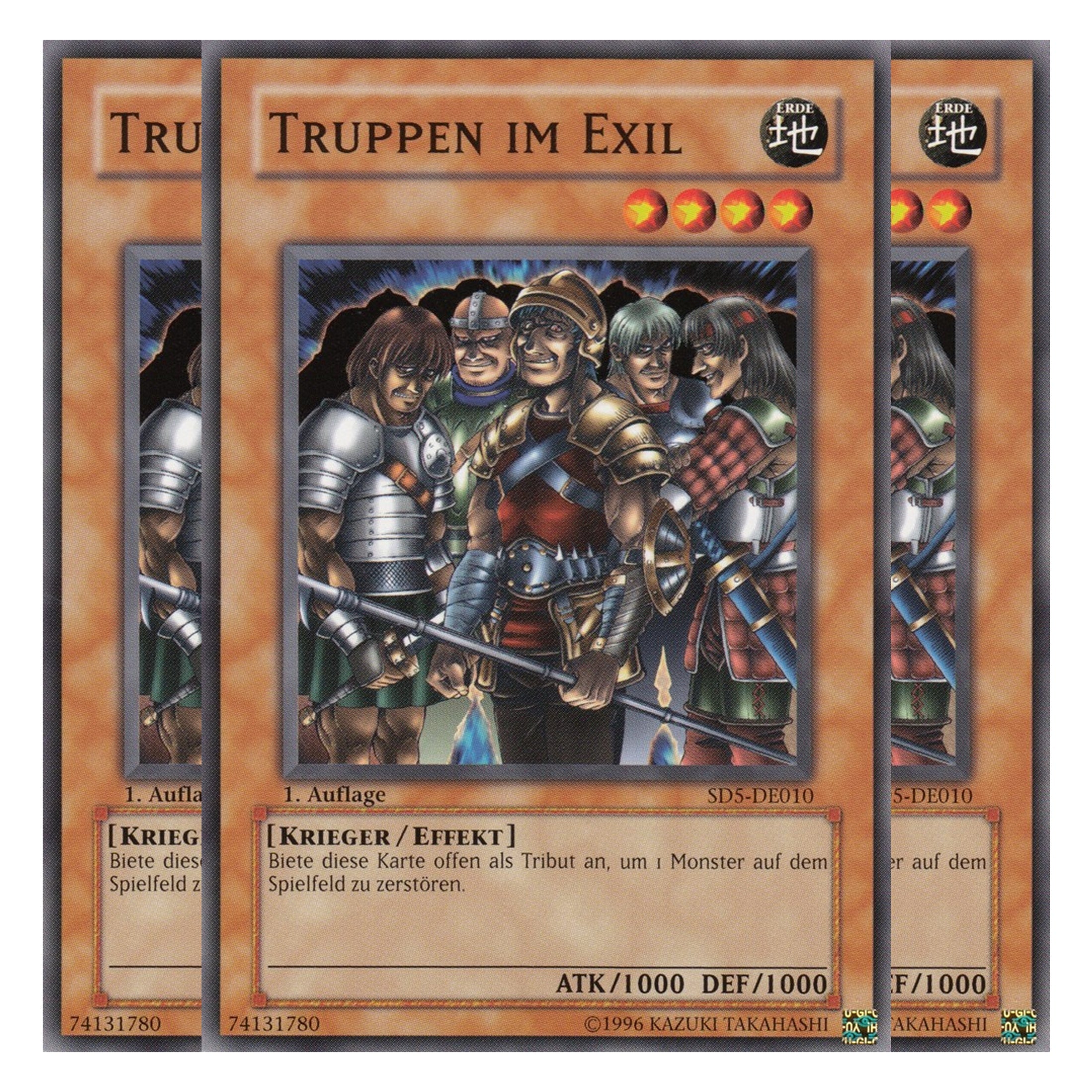 Truppen im Exil - SD5-DE010 - Common - Deutsch - 1. Auflage - Structure Deck: Warrior's Triumph - Playset (3 Kopien)