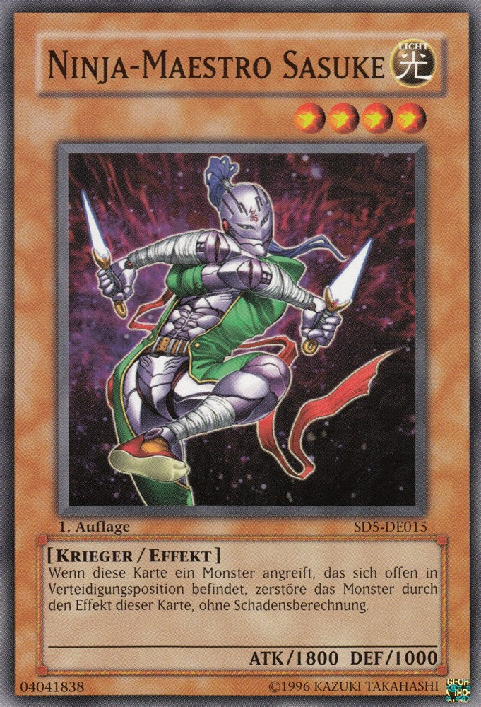 Ninja-Maestro Sasuke - SD5-DE015 - Common - Deutsch - 1. Auflage - Structure Deck: Warrior's Triumph - Yugioh
