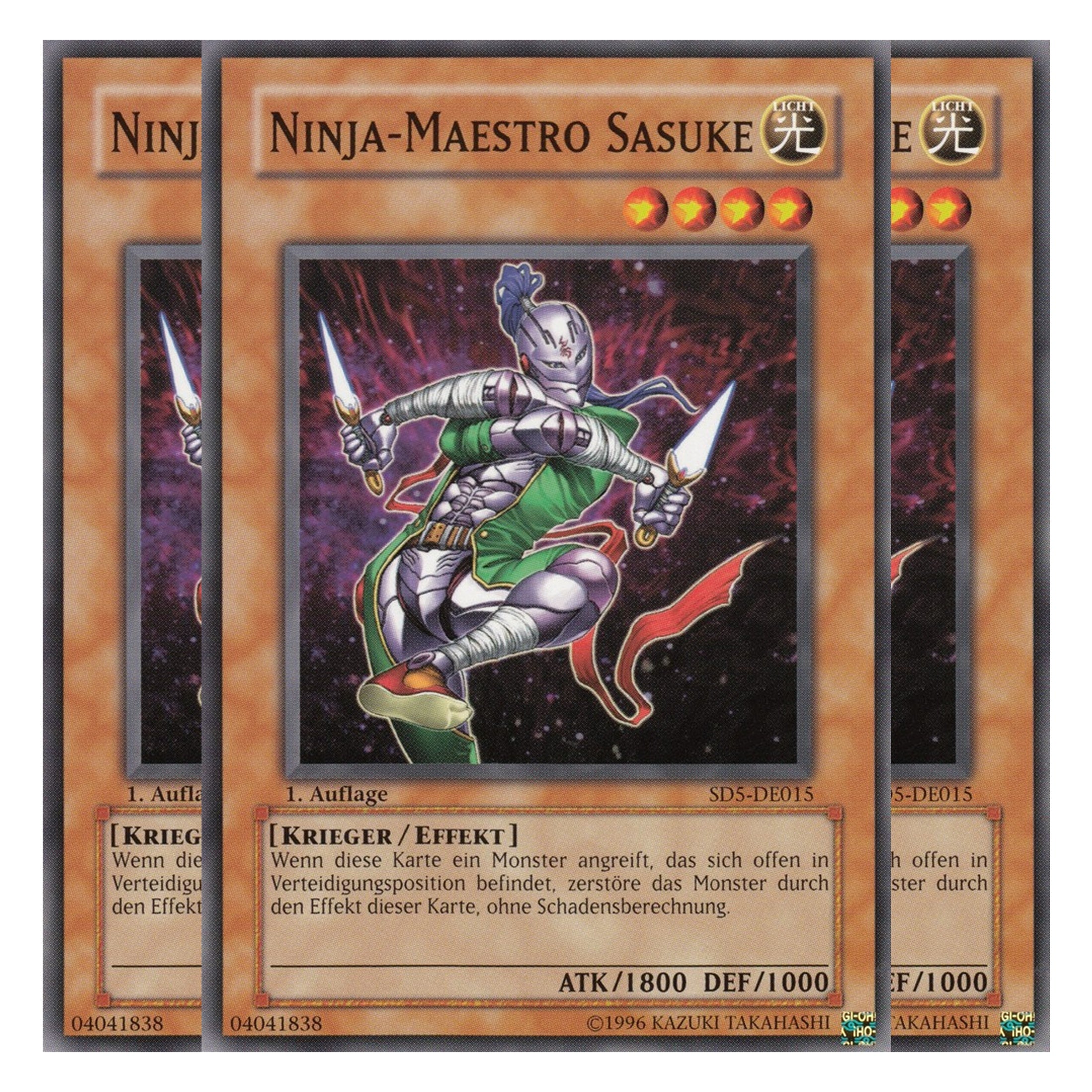 Ninja-Maestro Sasuke - SD5-DE015 - Common - Deutsch - 1. Auflage - Structure Deck: Warrior's Triumph - Playset (3 Kopien)