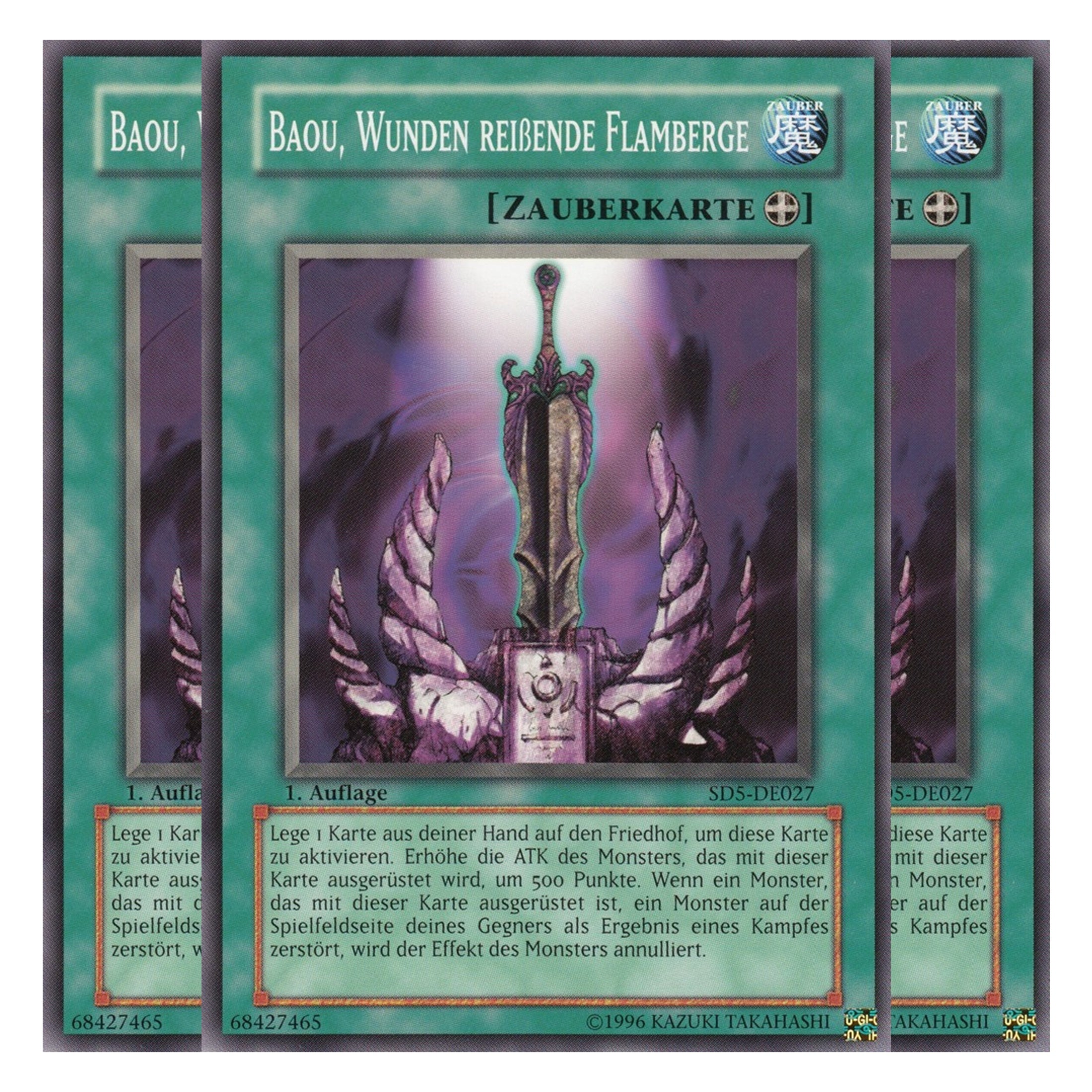 Baou, Wunden reißende Flamberge - SD5-DE027 - Common - Deutsch - 1. Auflage - Structure Deck: Warrior's Triumph - Playset (3 Kopien)