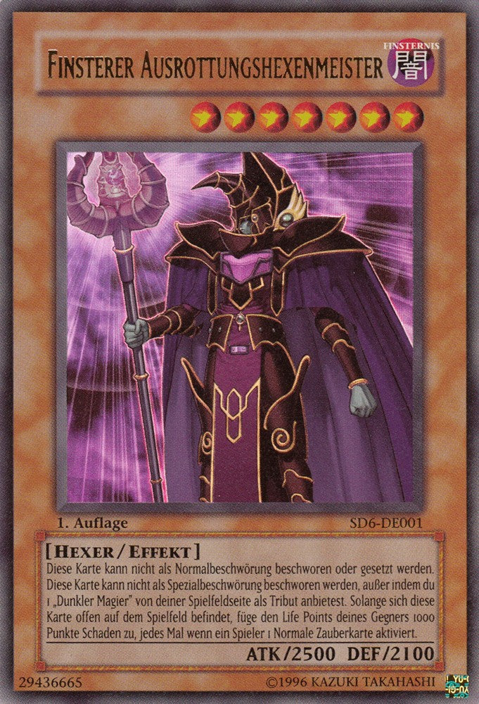 Finsterer Ausrottungshexenmeister - SD6-DE001 - Ultra Rare - Deutsch - 1. Auflage - Structure Deck: Warrior's Triumph - Yugioh