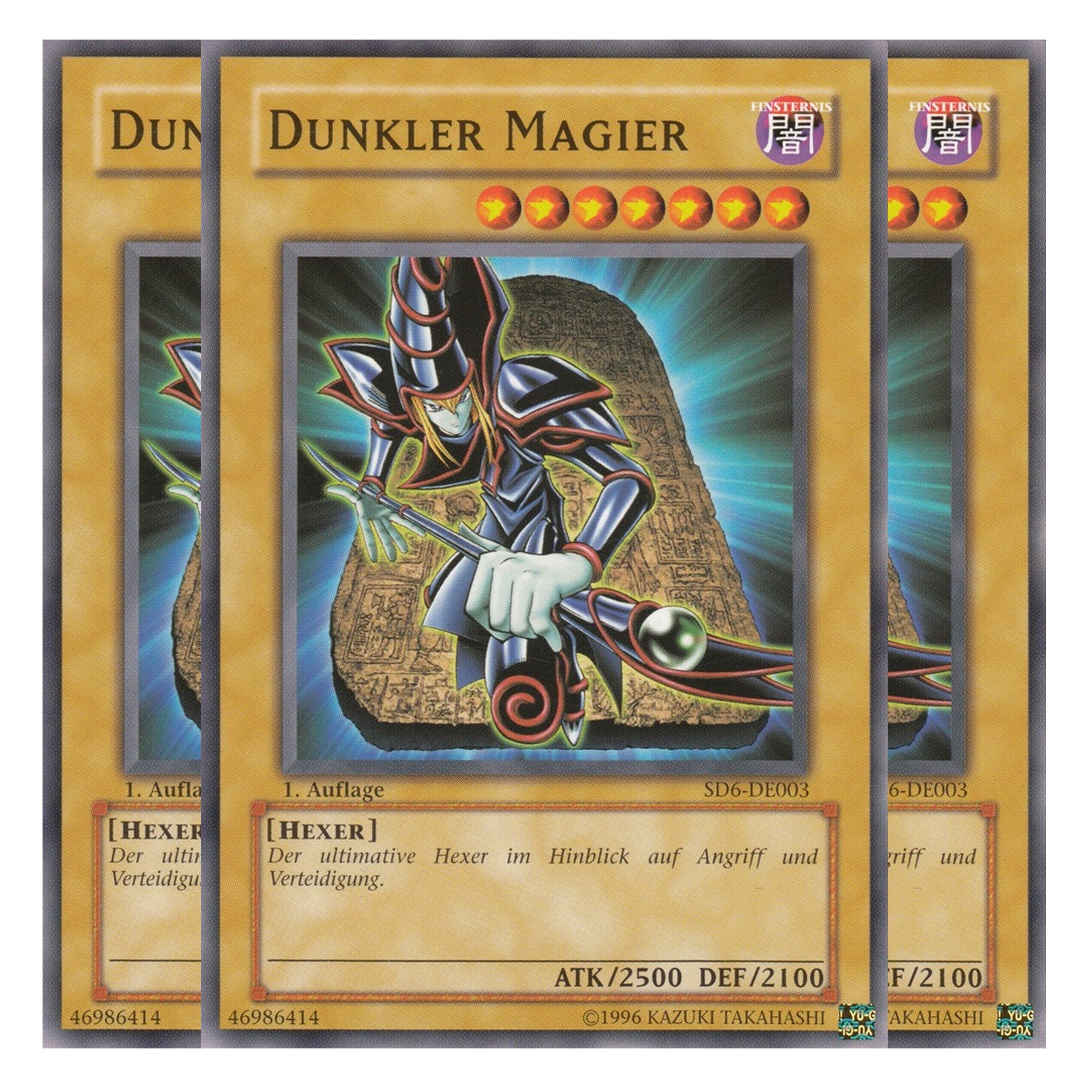 Dunkler Magier - SD6-DE003 - Common - Deutsch - 1. Auflage - Structure Deck: Spellcaster's Judgment - Playset (3 Kopien)