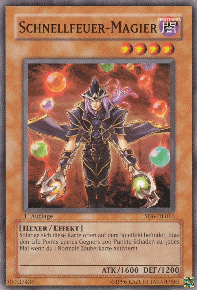 Schnellfeuer-Magier - SD6-DE016 - Common - Deutsch - 1. Auflage - Structure Deck: Warrior's Triumph - Yugioh