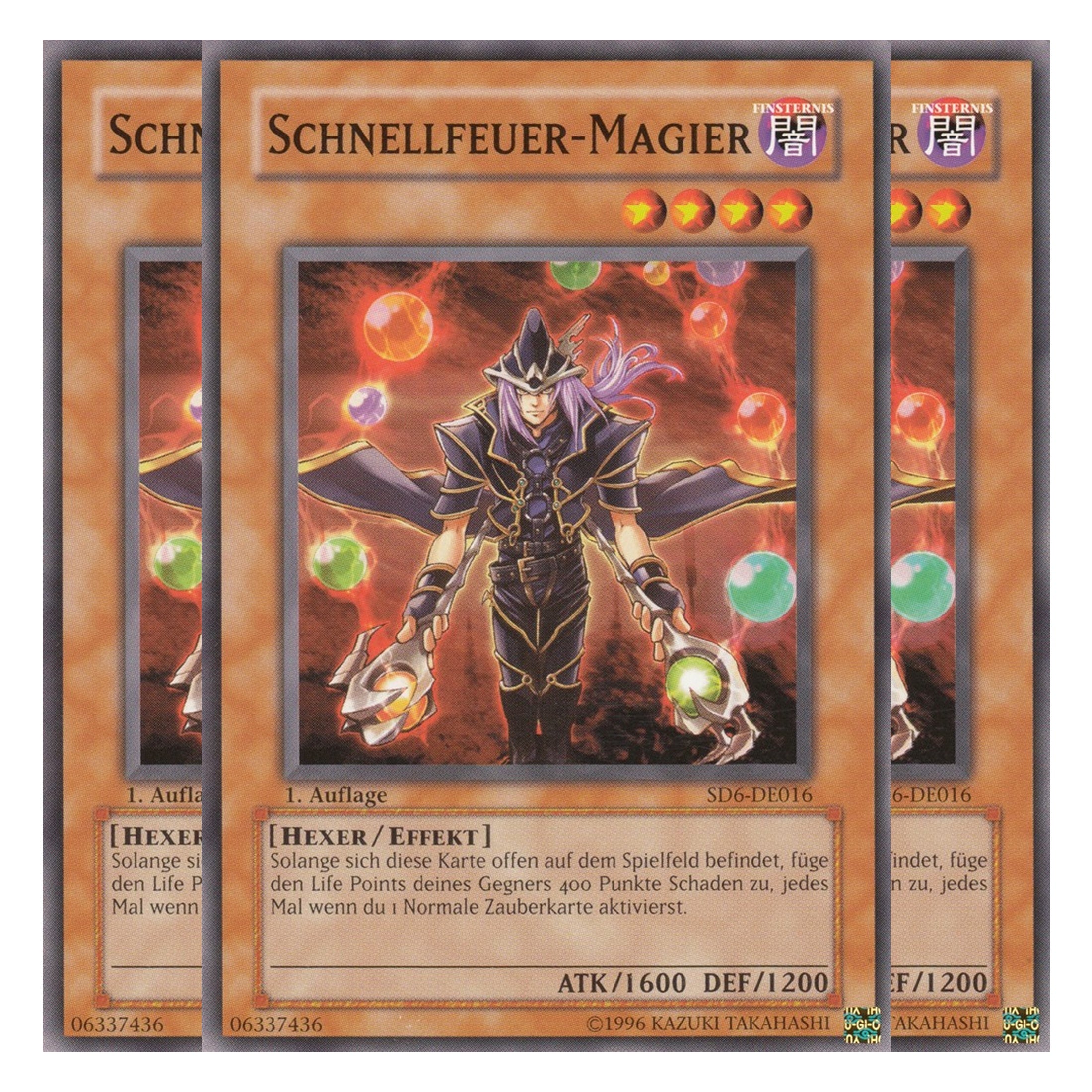 Schnellfeuer-Magier - SD6-DE016 - Common - Deutsch - 1. Auflage - Structure Deck: Spellcaster's Judgment - Playset (3 Kopien)