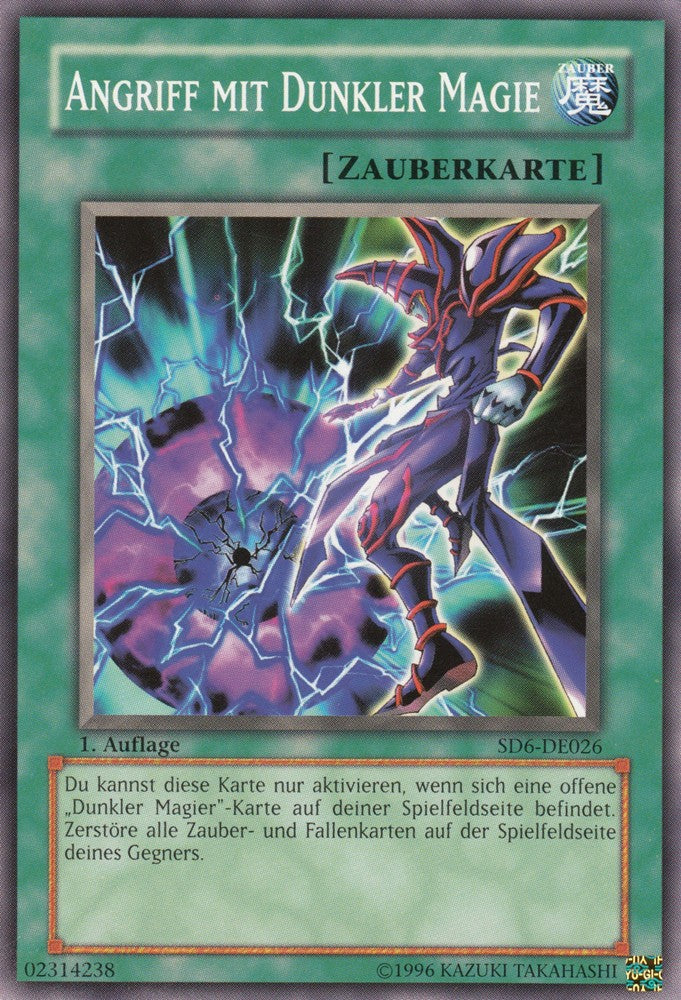 Angriff mit Dunkler Magie - SD6-DE026 - Common - Deutsch - 1. Auflage - Structure Deck: Warrior's Triumph - Yugioh