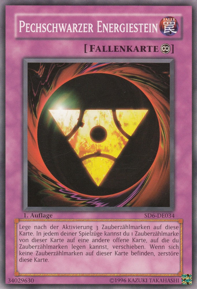 Pechschwarzer Energiestein - SD6-DE034 - Common - Deutsch - 1. Auflage - Structure Deck: Warrior's Triumph - Yugioh