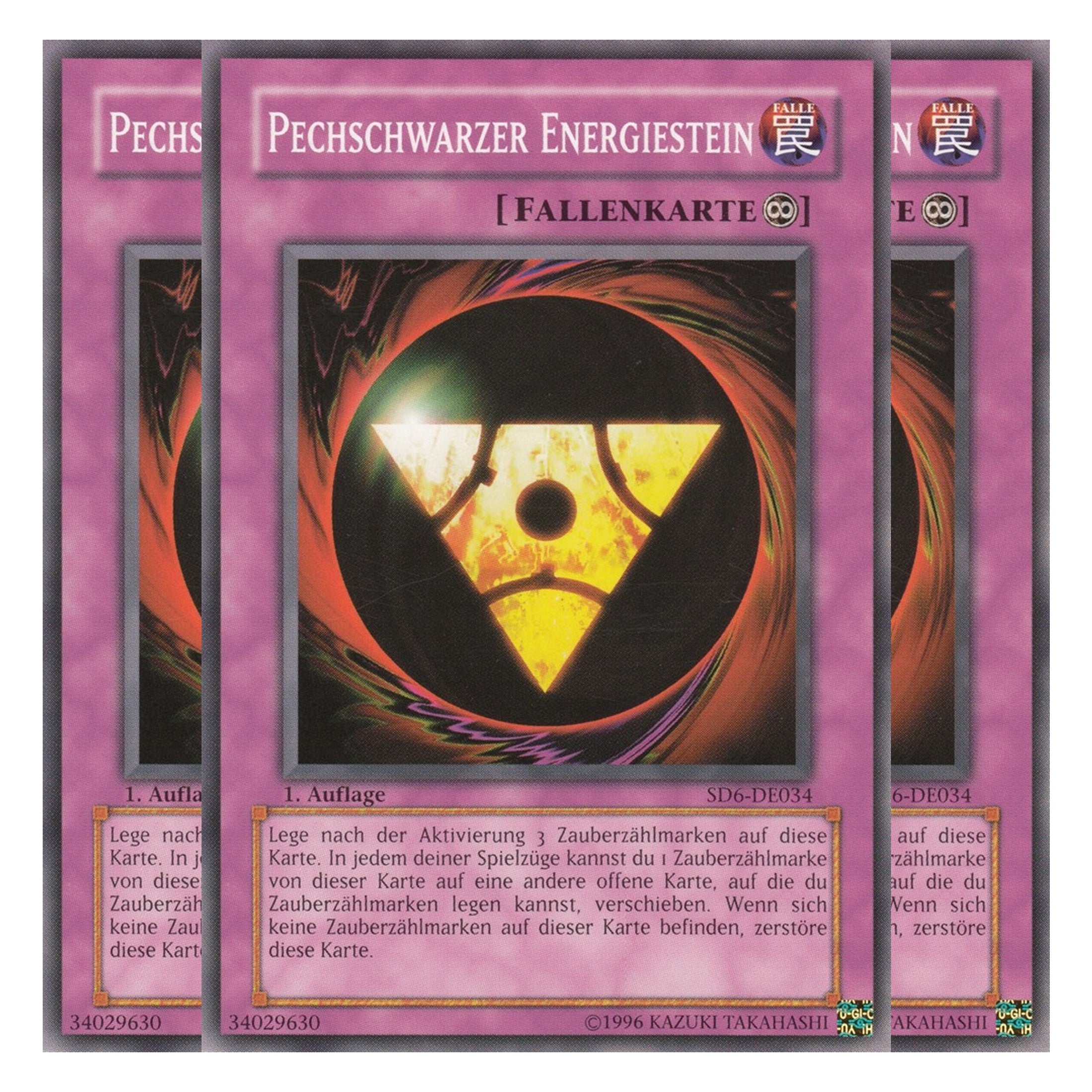 Pechschwarzer Energiestein - SD6-DE034 - Common - Deutsch - 1. Auflage - Structure Deck: Spellcaster's Judgment - Playset (3 Kopien)