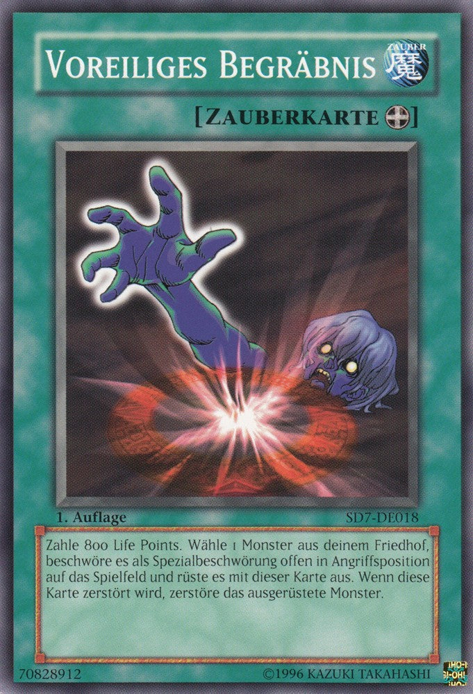 Voreiliges Begräbnis - SD7-DE018 - Common - Deutsch - 1. Auflage - Structure Deck: Invincible Fortress - Yugioh