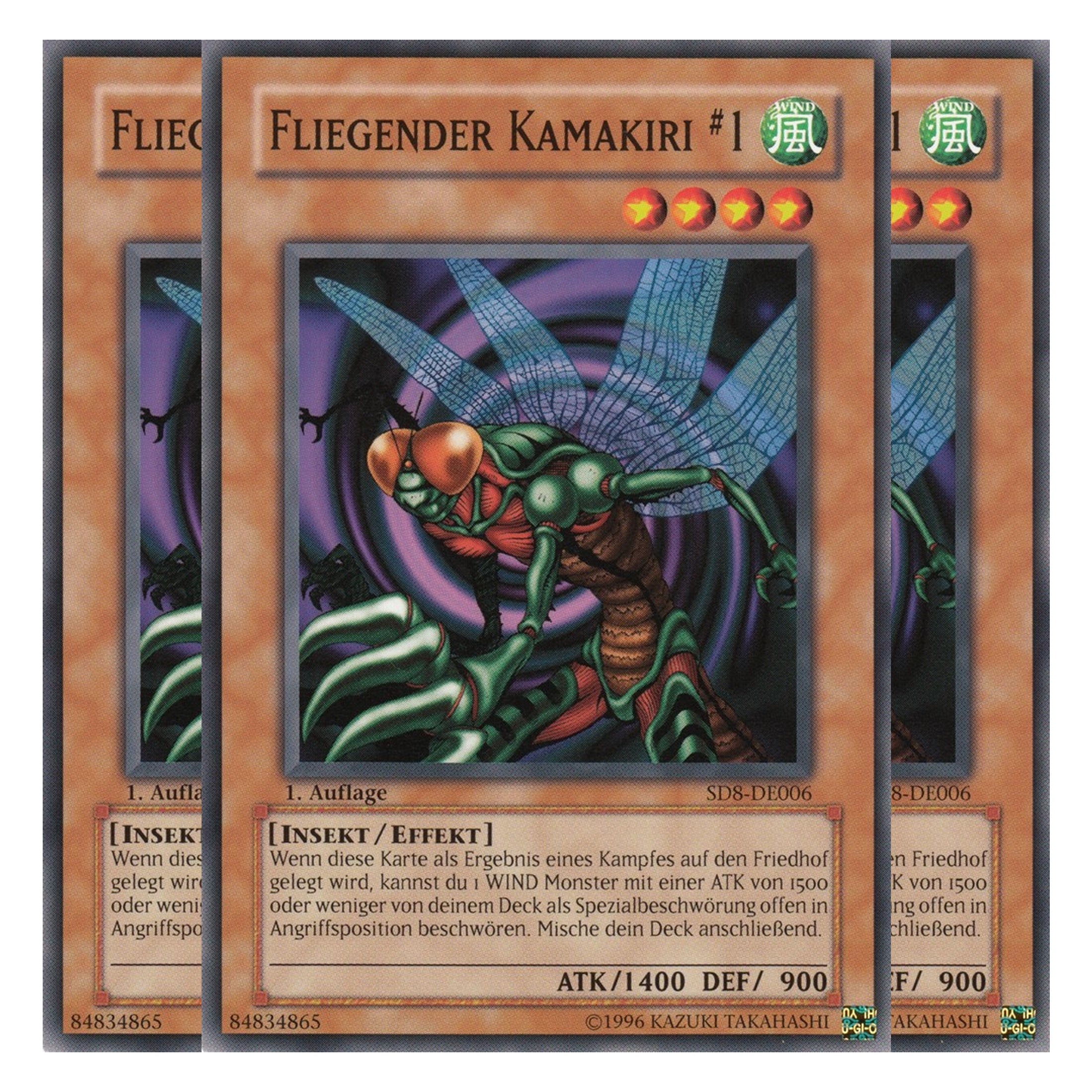 Fliegender Kamakiri #1 - SD8-DE006 - Common - Deutsch - 1. Auflage - Structure Deck: Lord of the Storm - Playset (3 Kopien)