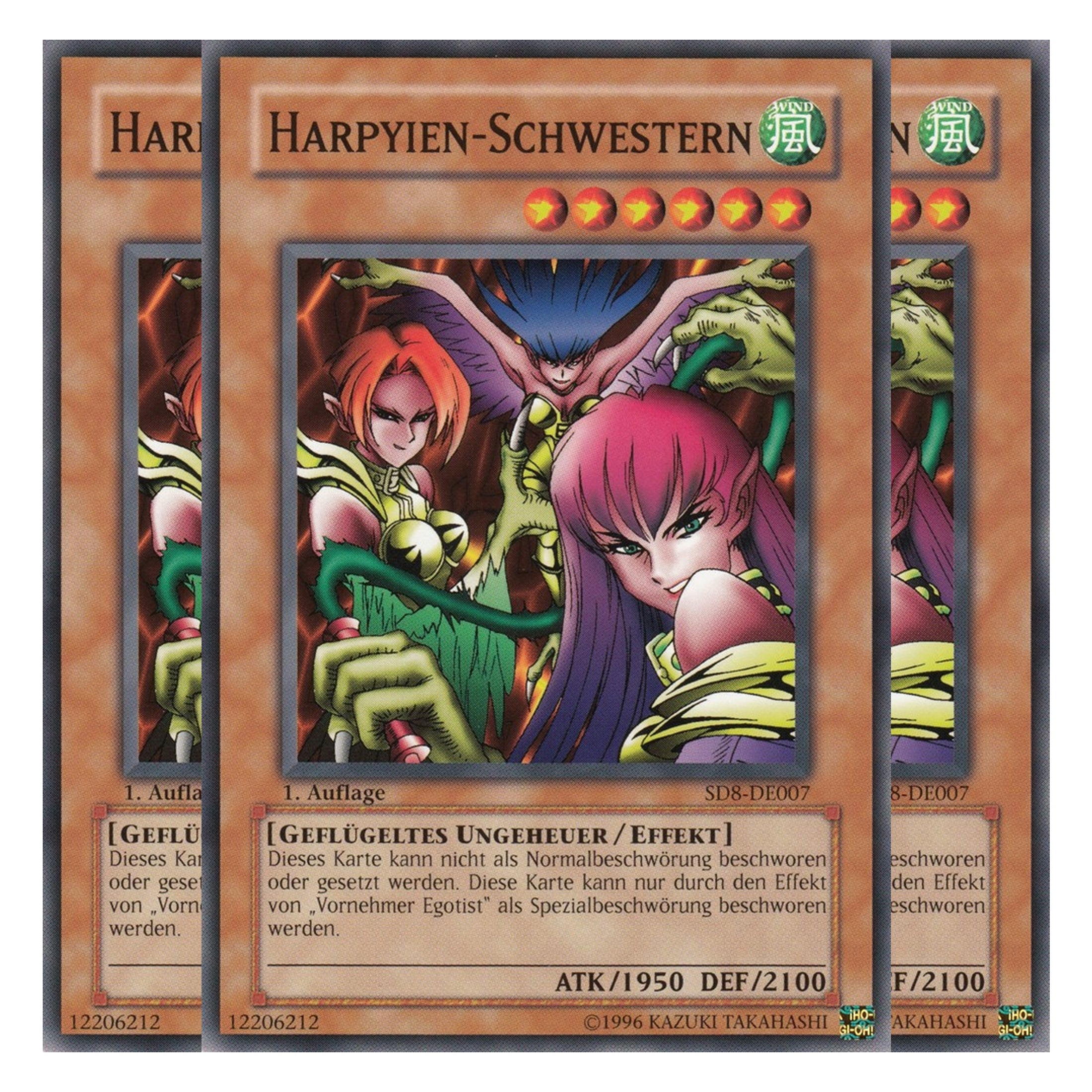 Harpyien-Schwestern - SD8-DE007 - Common - Deutsch - 1. Auflage - Structure Deck: Lord of the Storm - Playset (3 Kopien)