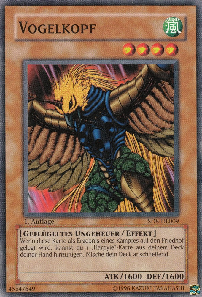 Vogelkopf - SD8-DE009 - Common - Deutsch - 1. Auflage - Structure Deck: Lord of the Storm - Yugioh