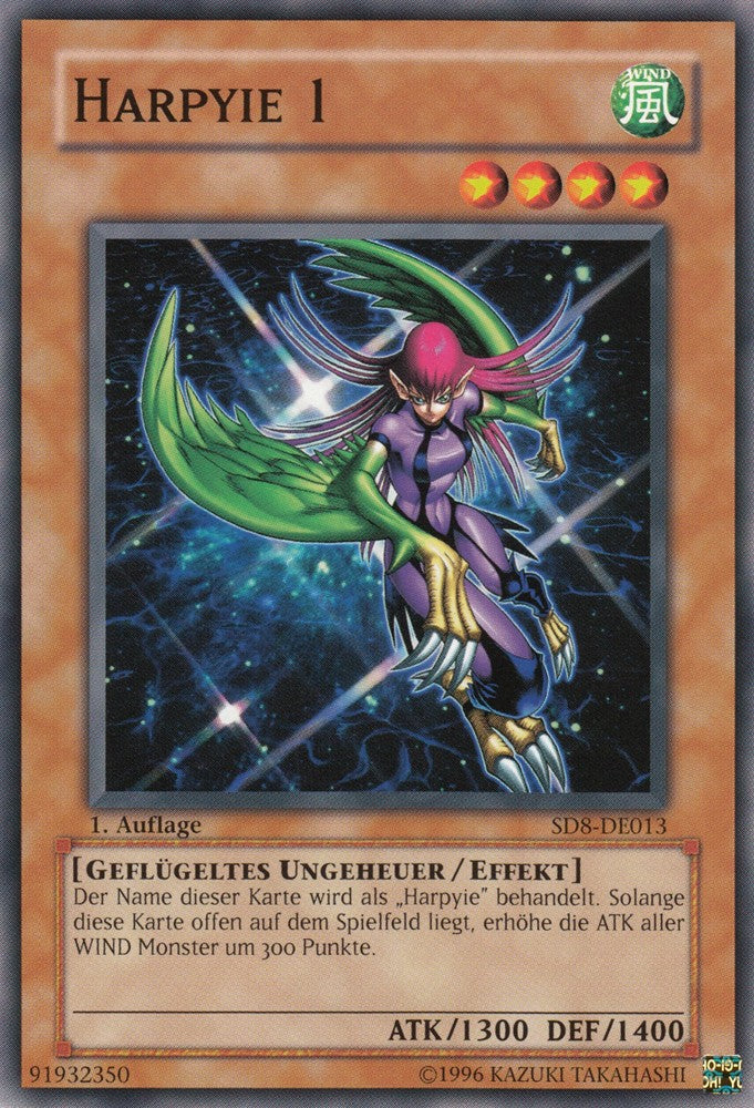 Harpyie 1 - SD8-DE013 - Common - Deutsch - 1. Auflage - Structure Deck: Lord of the Storm - Yugioh