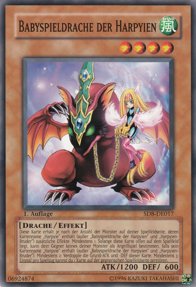 Babyspieldrache der Harpyien - SD8-DE017 - Common - Deutsch - 1. Auflage - Structure Deck: Lord of the Storm - Yugioh