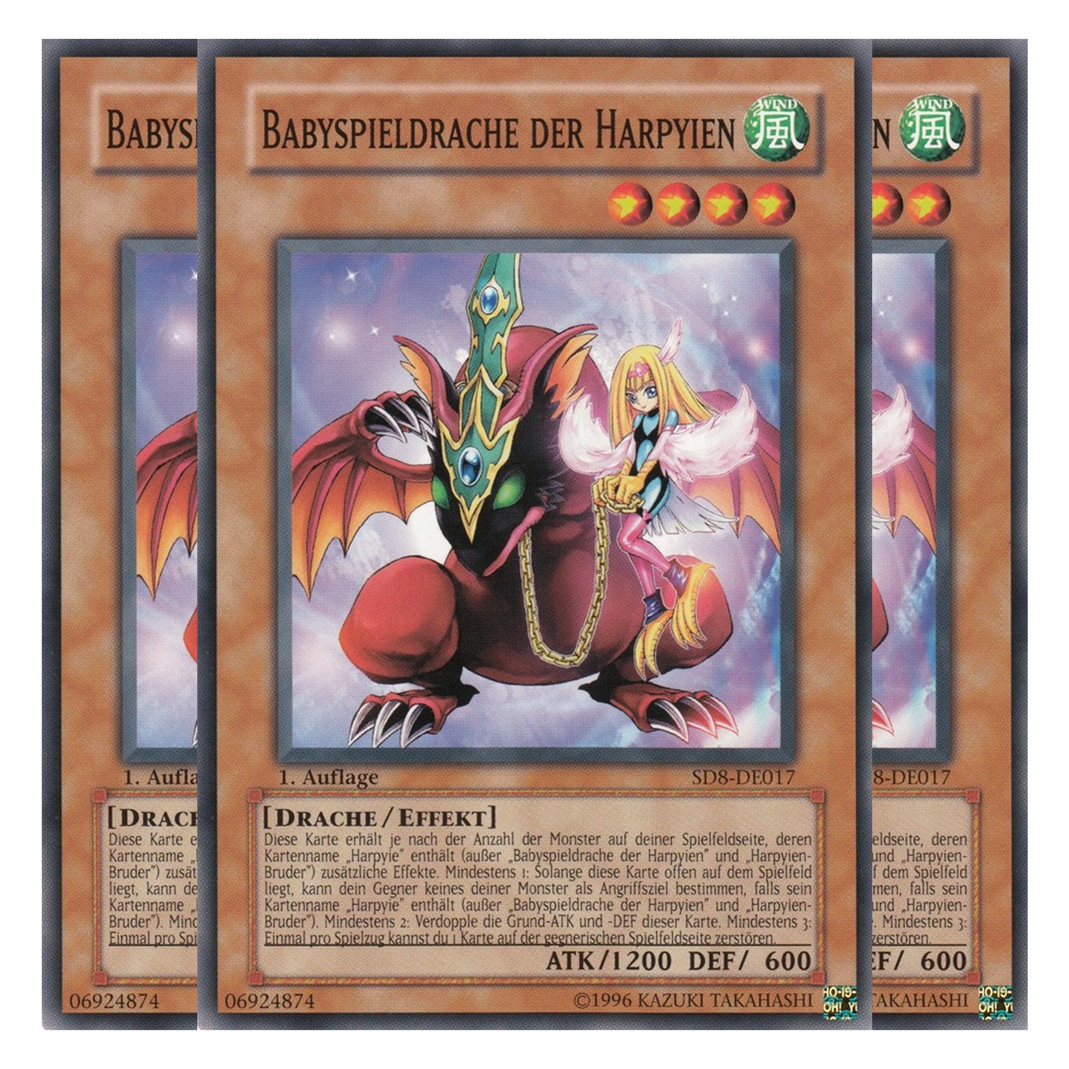 Babyspieldrache der Harpyien - SD8-DE017 - Common - Deutsch - 1. Auflage - Structure Deck: Lord of the Storm - Playset (3 Kopien)