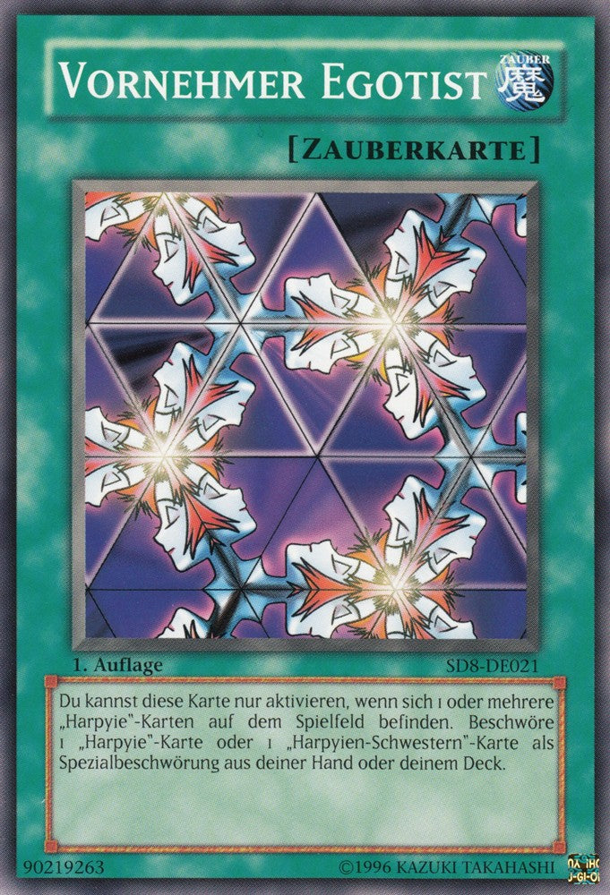 Vornehmer Egotist - SD8-DE021 - Common - Deutsch - 1. Auflage - Structure Deck: Lord of the Storm - Yugioh