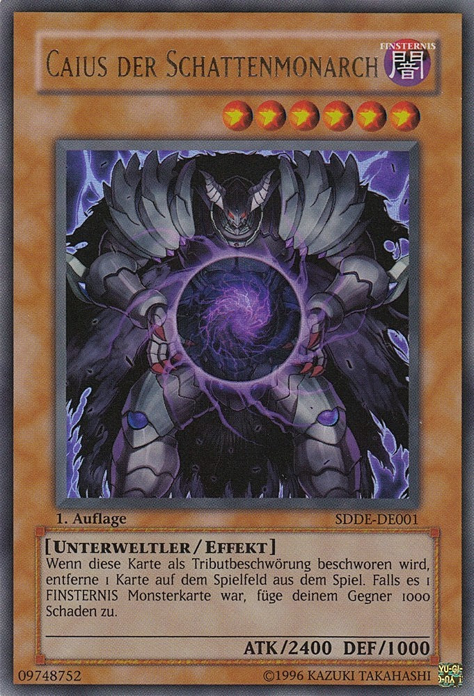 Caius der Schattenmonarch - SDDE-DE001 - Ultra Rare - Deutsch - 1. Auflage - Structure Deck: The Dark Emperor - Yugioh