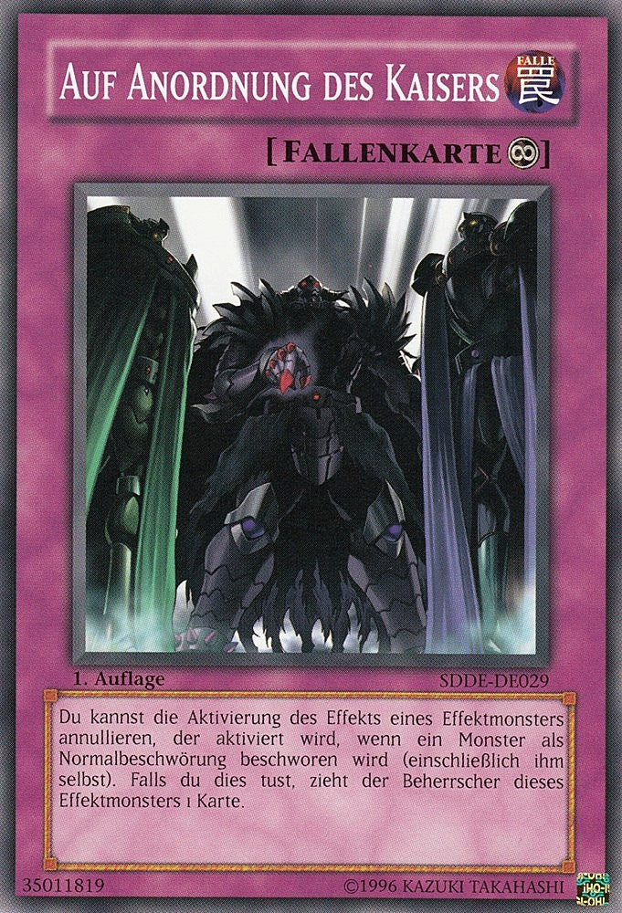 Auf Anordnung des Kaisers - SDDE-DE029 - Common - Deutsch - 1. Auflage - Structure Deck: The Dark Emperor - Yugioh