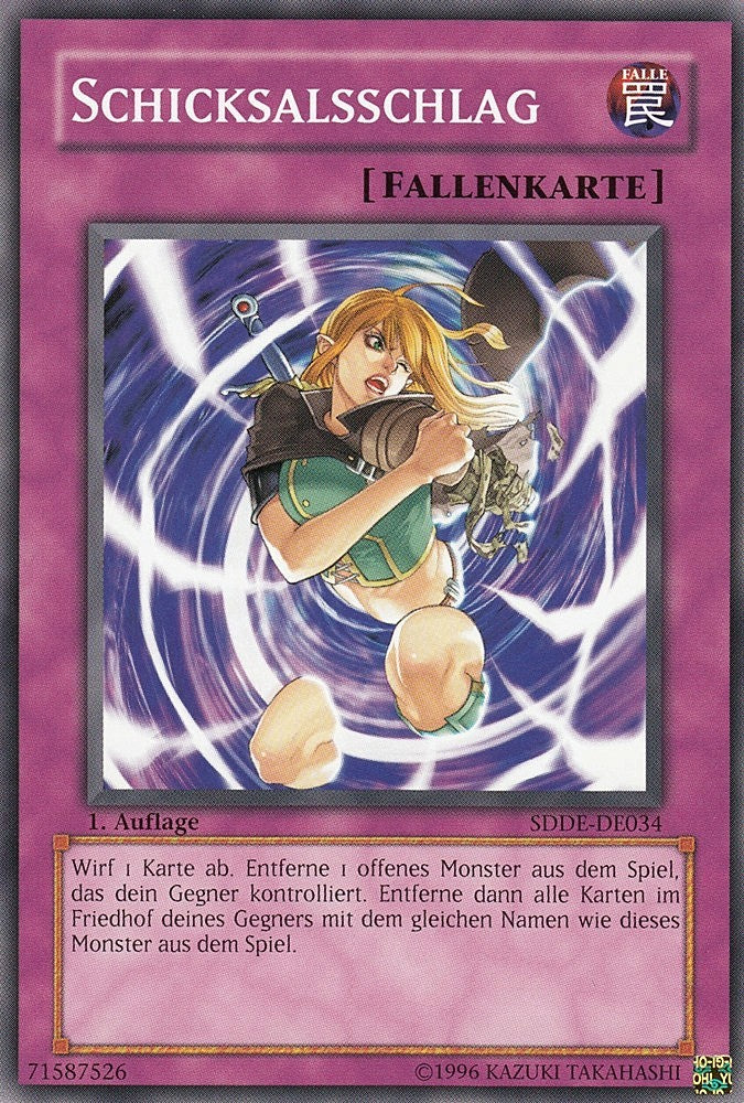 Schicksalsschlag - SDDE-DE034 - Common - Deutsch - 1. Auflage - Structure Deck: The Dark Emperor - Yugioh
