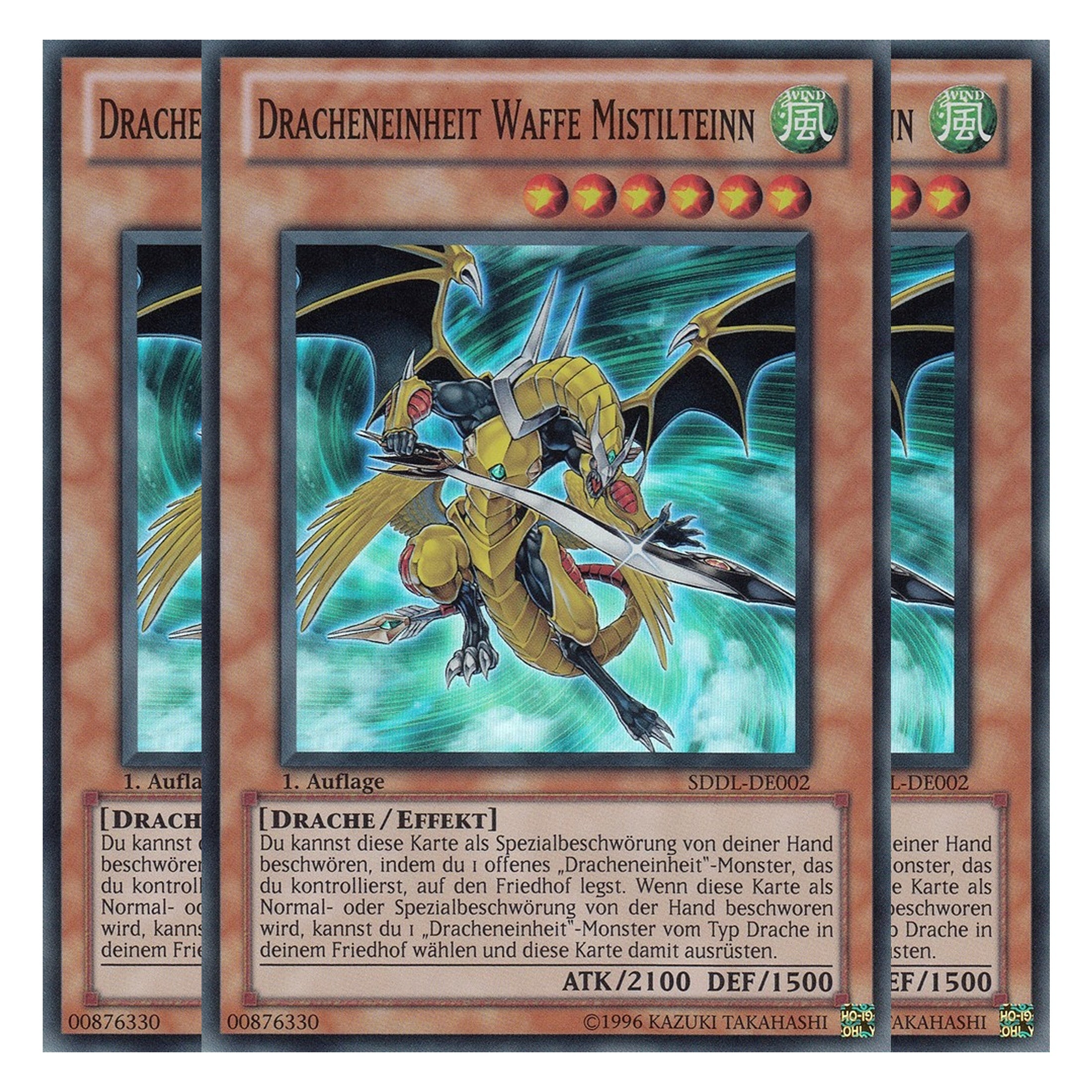 Dracheneinheit Waffe Mistilteinn - SDDL-DE002 - Super Rare - Deutsch - 1. Auflage - Structure Deck: Dragunity Legion - Playset (3 Kopien)