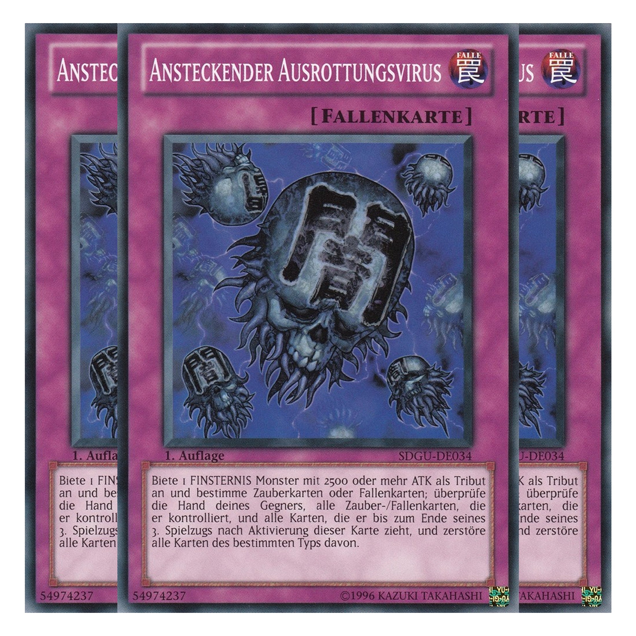 Ansteckender Ausrottungsvirus - SDGU-DE034 - Common - Deutsch - 1. Auflage - Structure Deck: Gates of the Underworld - Playset (3 Kopien)