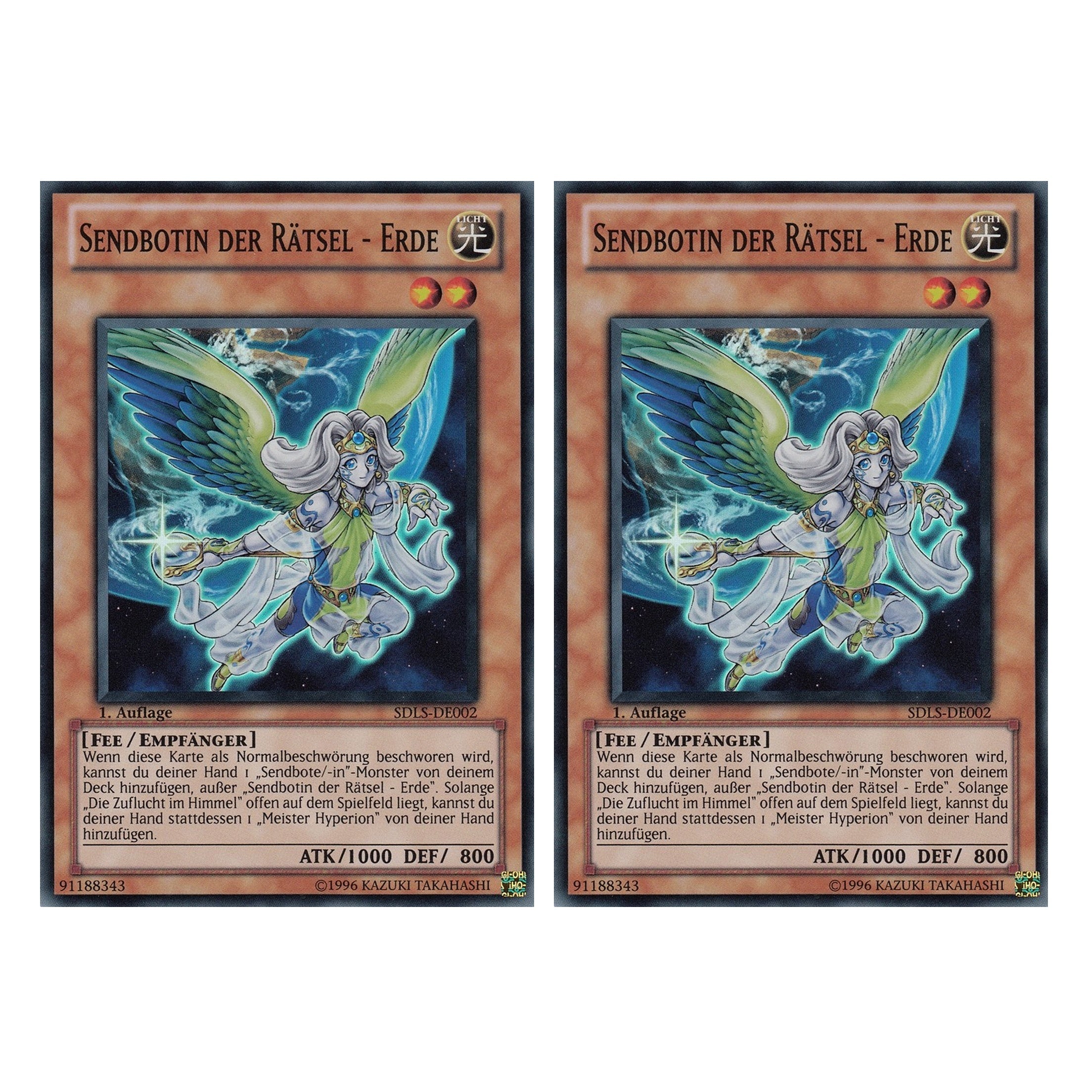 Sendbotin der Rätsel - Erde - SDLS-DE002 - Super Rare - Deutsch - 1. Auflage - Structure Deck: Lost Sanctuary - Duo Set (2 Stück) - Yugioh