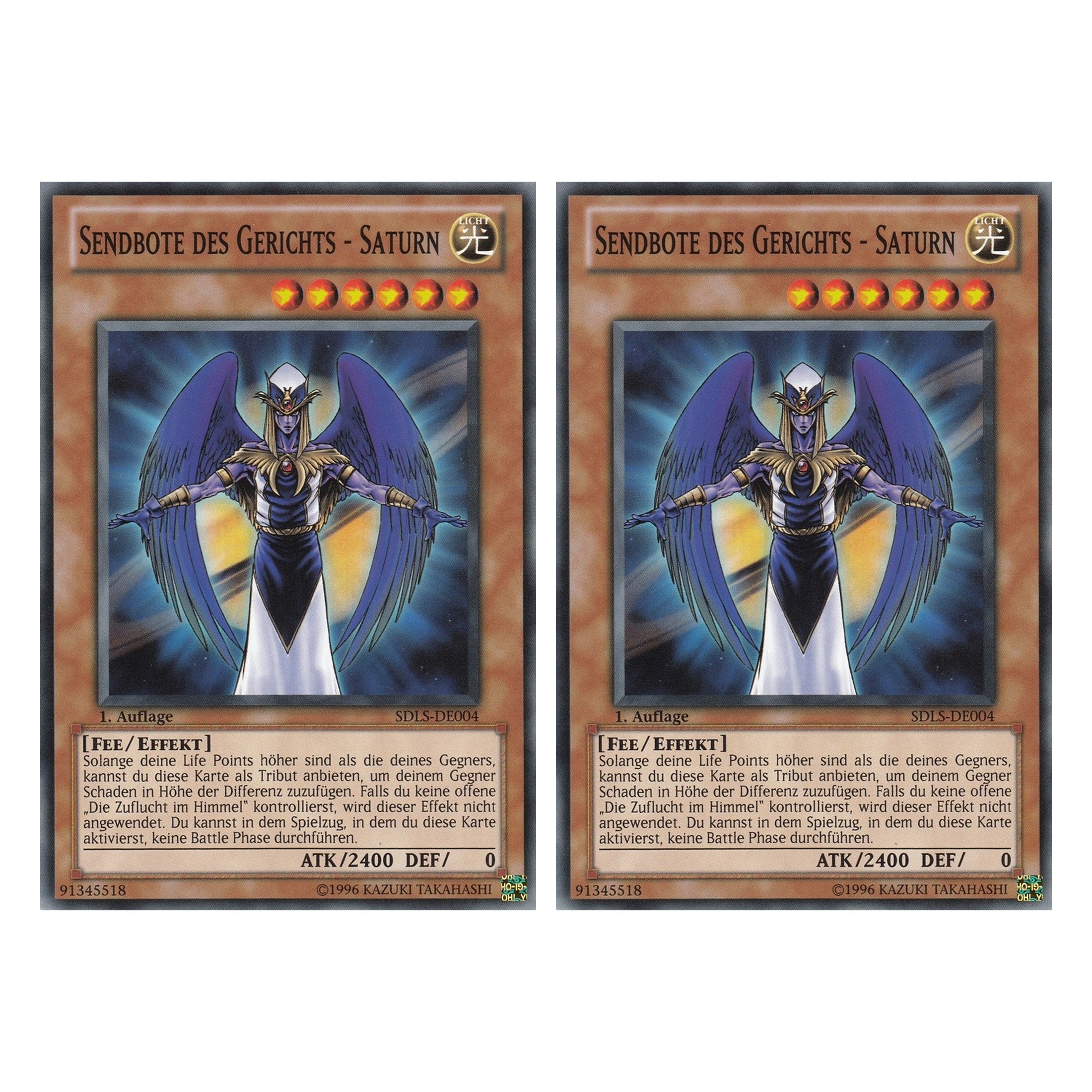 Sendbote des Gerichts - Saturn - SDLS-DE004 - Common - Deutsch - 1. Auflage - Structure Deck: Lost Sanctuary - Duo Set (2 Stück) - Yugioh