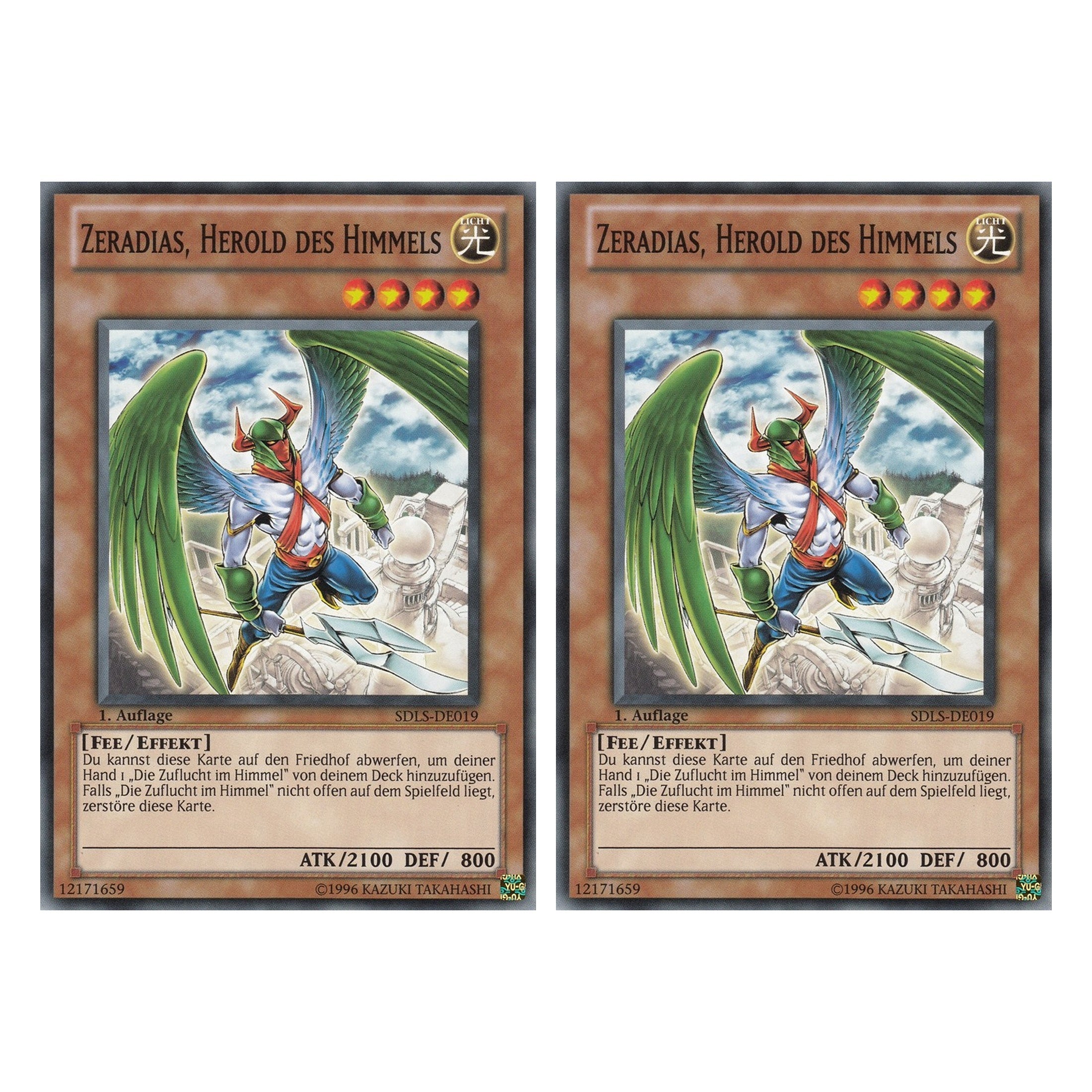 Zeradias, Herold des Himmels - SDLS-DE019 - Common - Deutsch - 1. Auflage - Structure Deck: Lost Sanctuary - Duo Set (2 Stück) - Yugioh