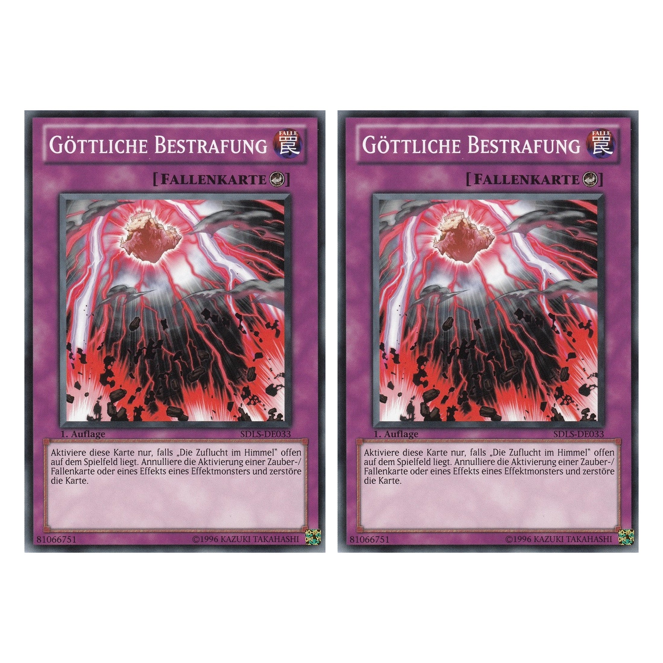 Göttliche Bestrafung - SDLS-DE033 - Common - Deutsch - 1. Auflage - Structure Deck: Lost Sanctuary - Duo Set (2 Stück) - Yugioh