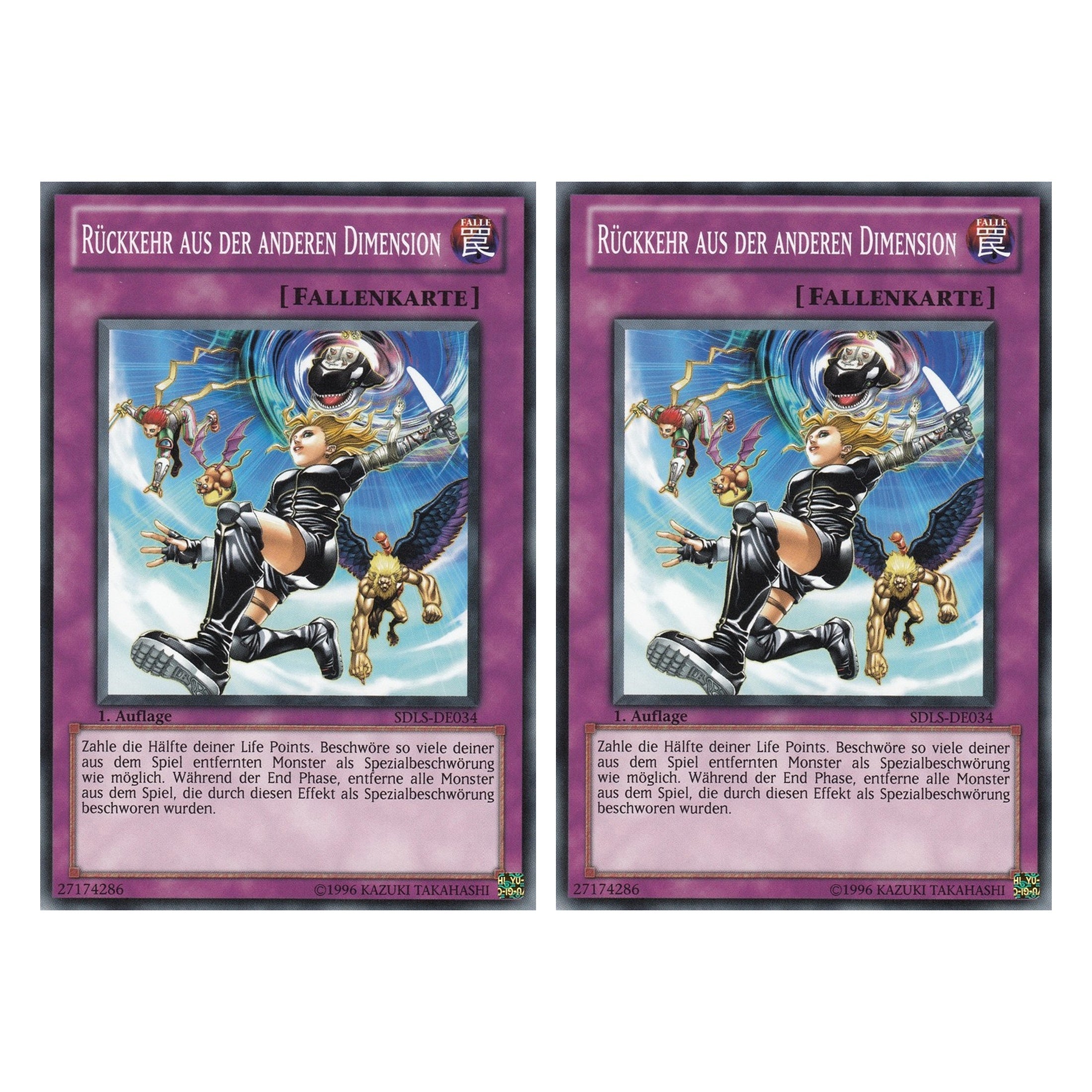 Rückkehr aus der anderen Dimension - SDLS-DE034 - Common - Deutsch - 1. Auflage - Structure Deck: Lost Sanctuary - Duo Set (2 Stück) - Yugioh