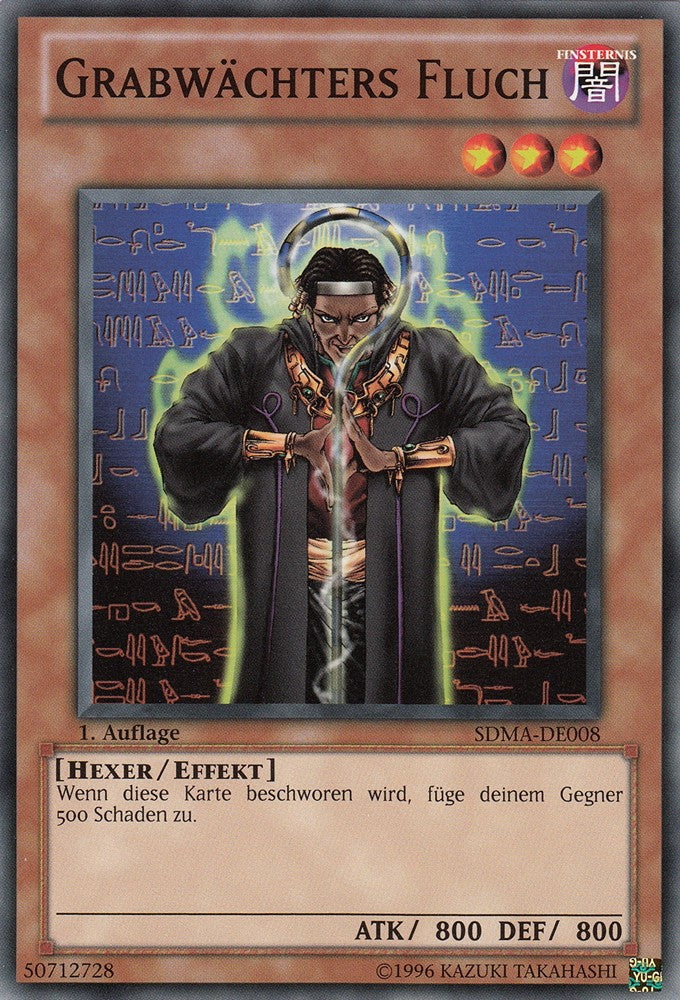 Grabwächters Fluch - SDMA-DE008 - Common - Deutsch - 1. Auflage - Structure Deck: Marik - Yugioh