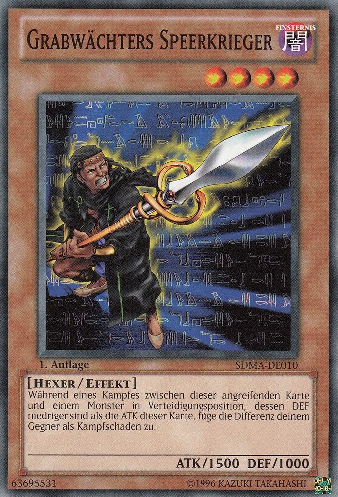 Grabwächters Speerkrieger - SDMA-DE010 - Common - Deutsch - 1. Auflage - Structure Deck: Marik - Yugioh