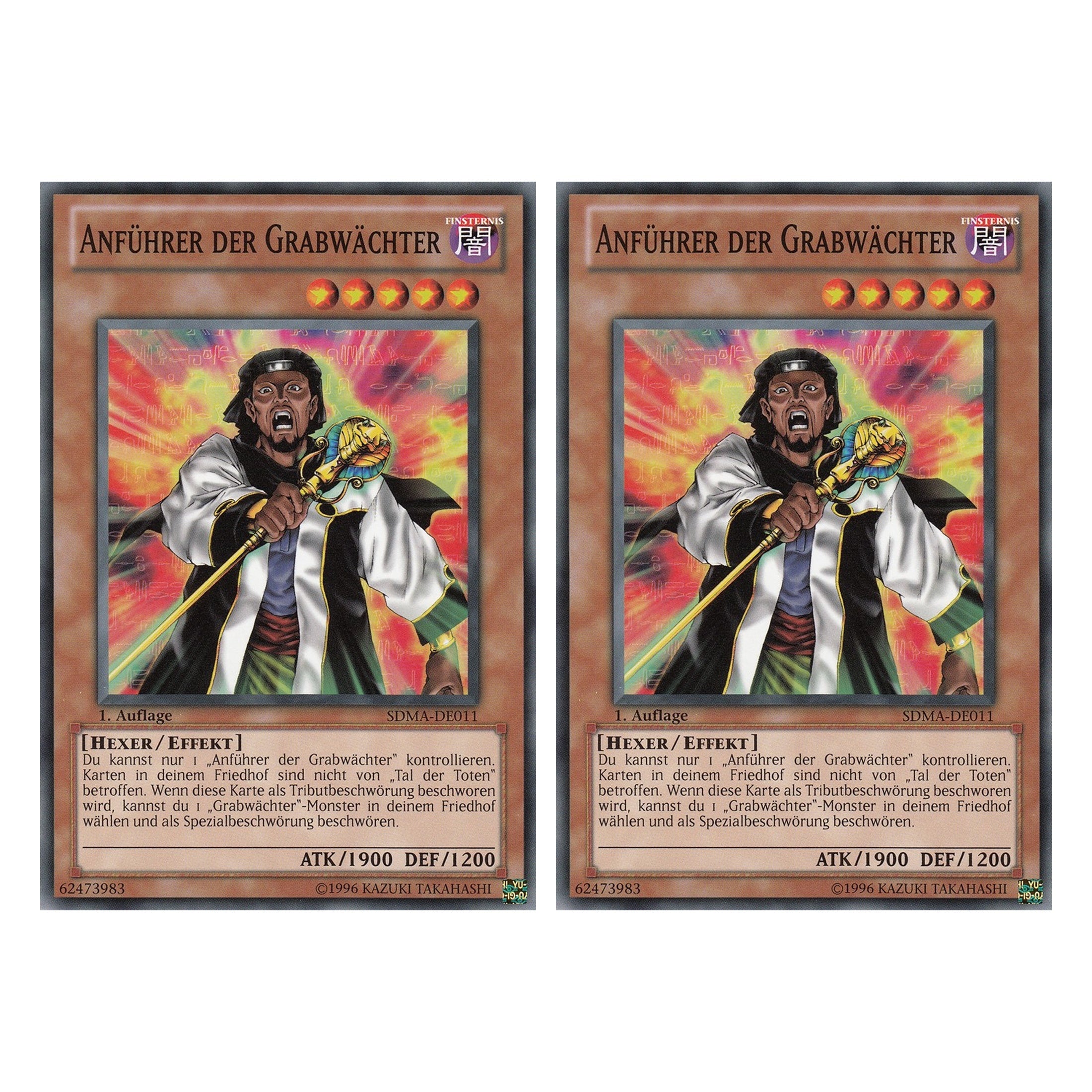 Anführer der Grabwächter - SDMA-DE011 - Common - Deutsch - 1. Auflage - Structure Deck: Marik - Duo Set (2 Stück) - Yugioh