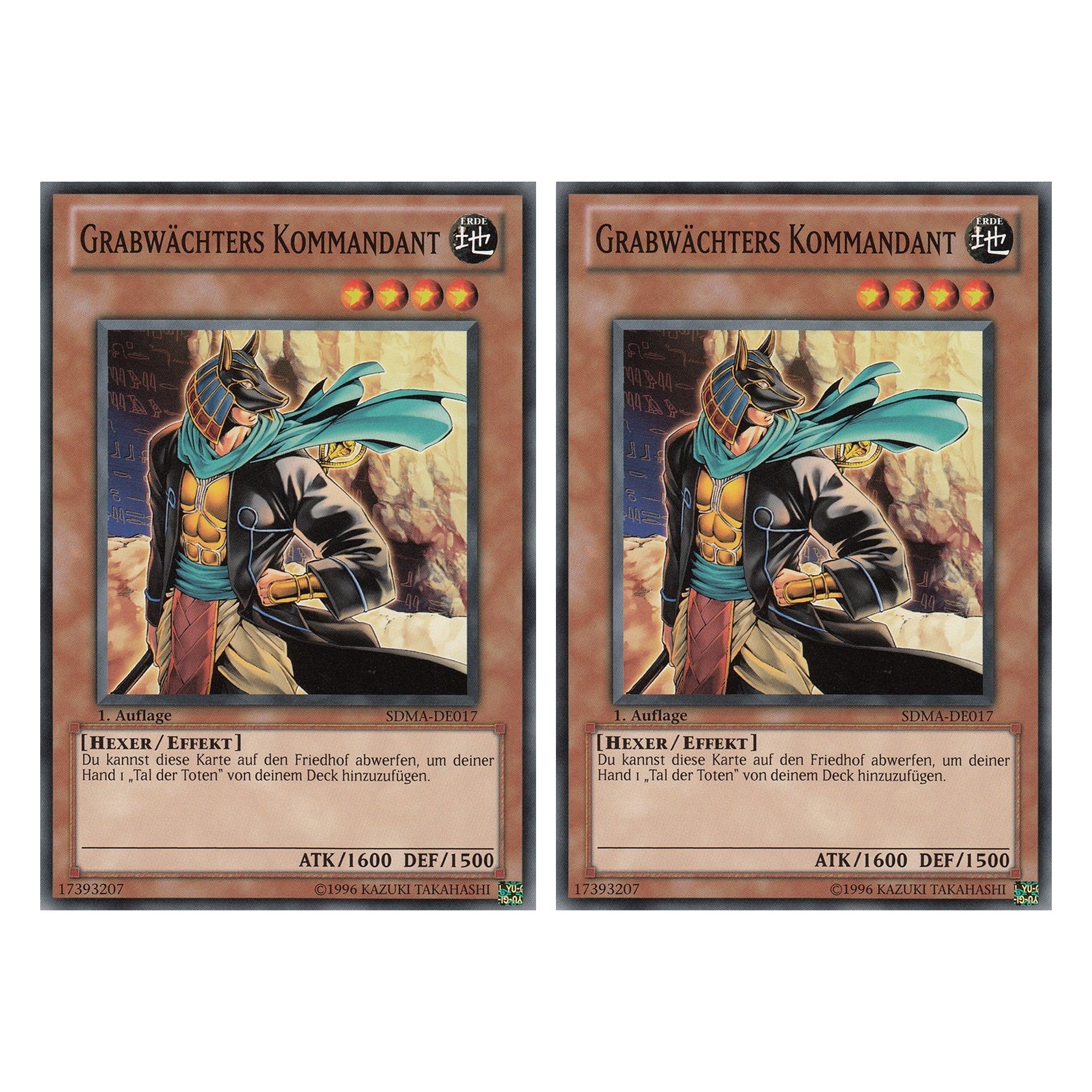 Grabwächters Kommandant - SDMA-DE017 - Common - Deutsch - 1. Auflage - Structure Deck: Marik - Duo Set (2 Stück) - Yugioh