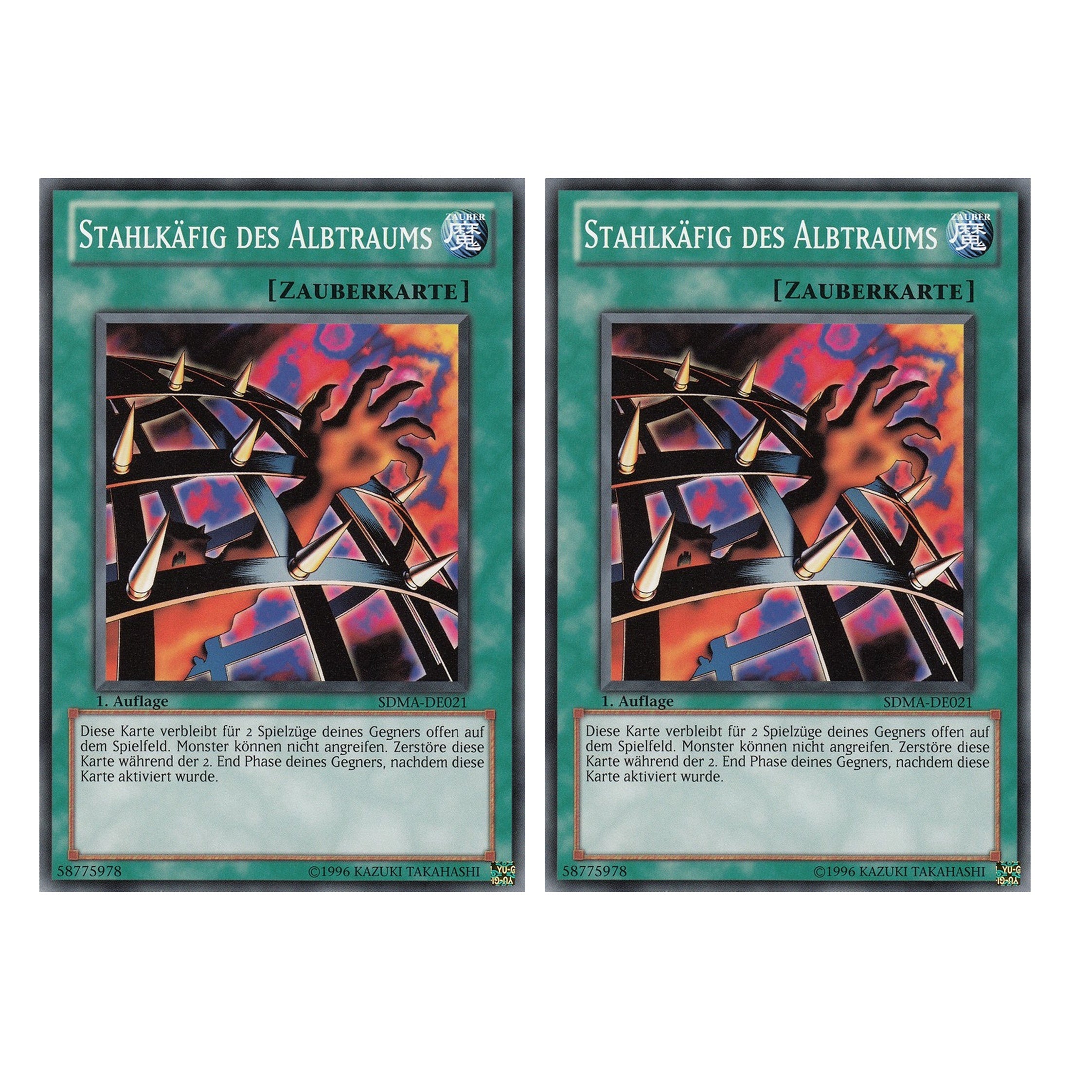 Stahlkäfig des Albtraums - SDMA-DE021 - Common - Deutsch - 1. Auflage - Structure Deck: Marik - Duo Set (2 Stück) - Yugioh