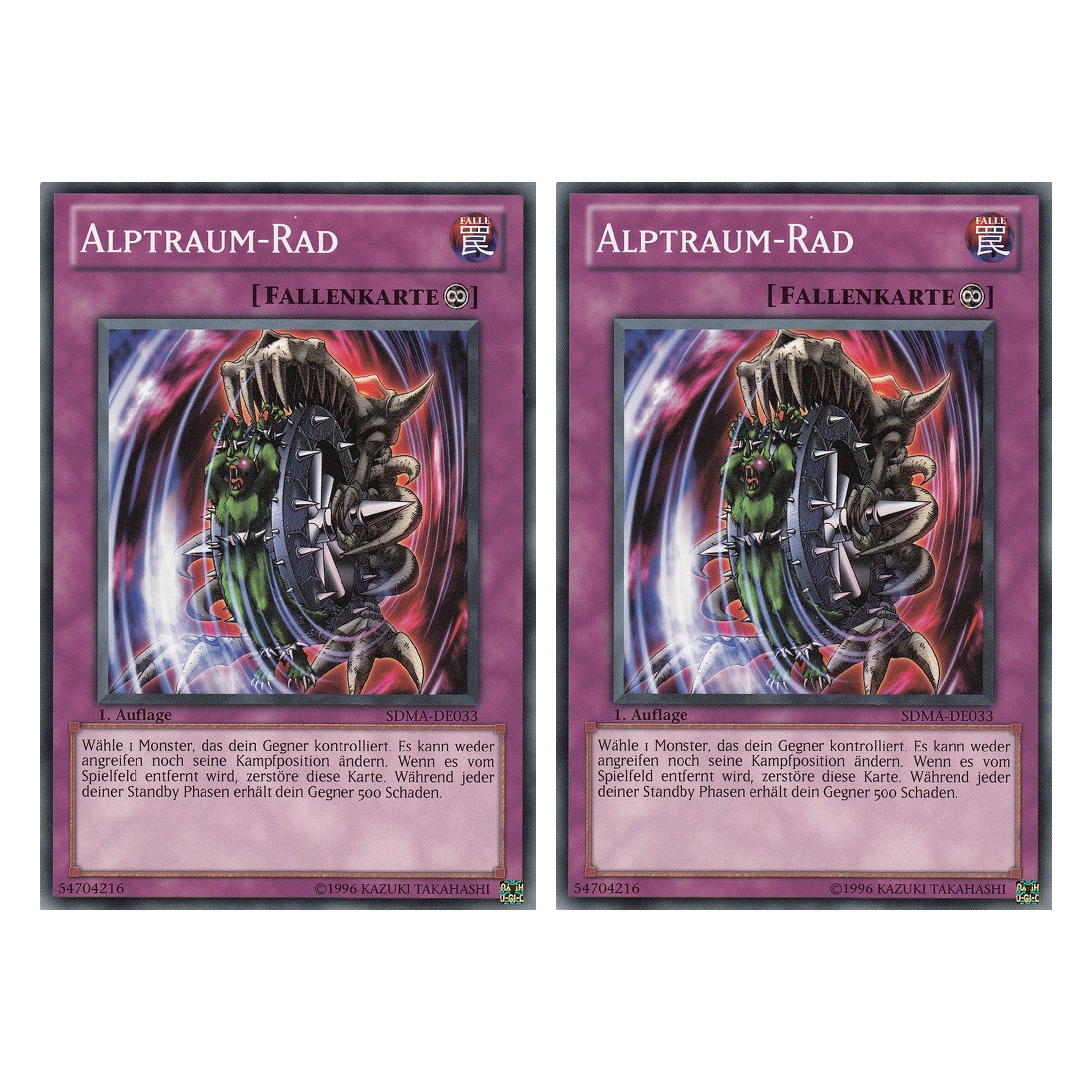 Alptraum-Rad - SDMA-DE033 - Common - Deutsch - 1. Auflage - Structure Deck: Marik - Duo Set (2 Stück) - Yugioh