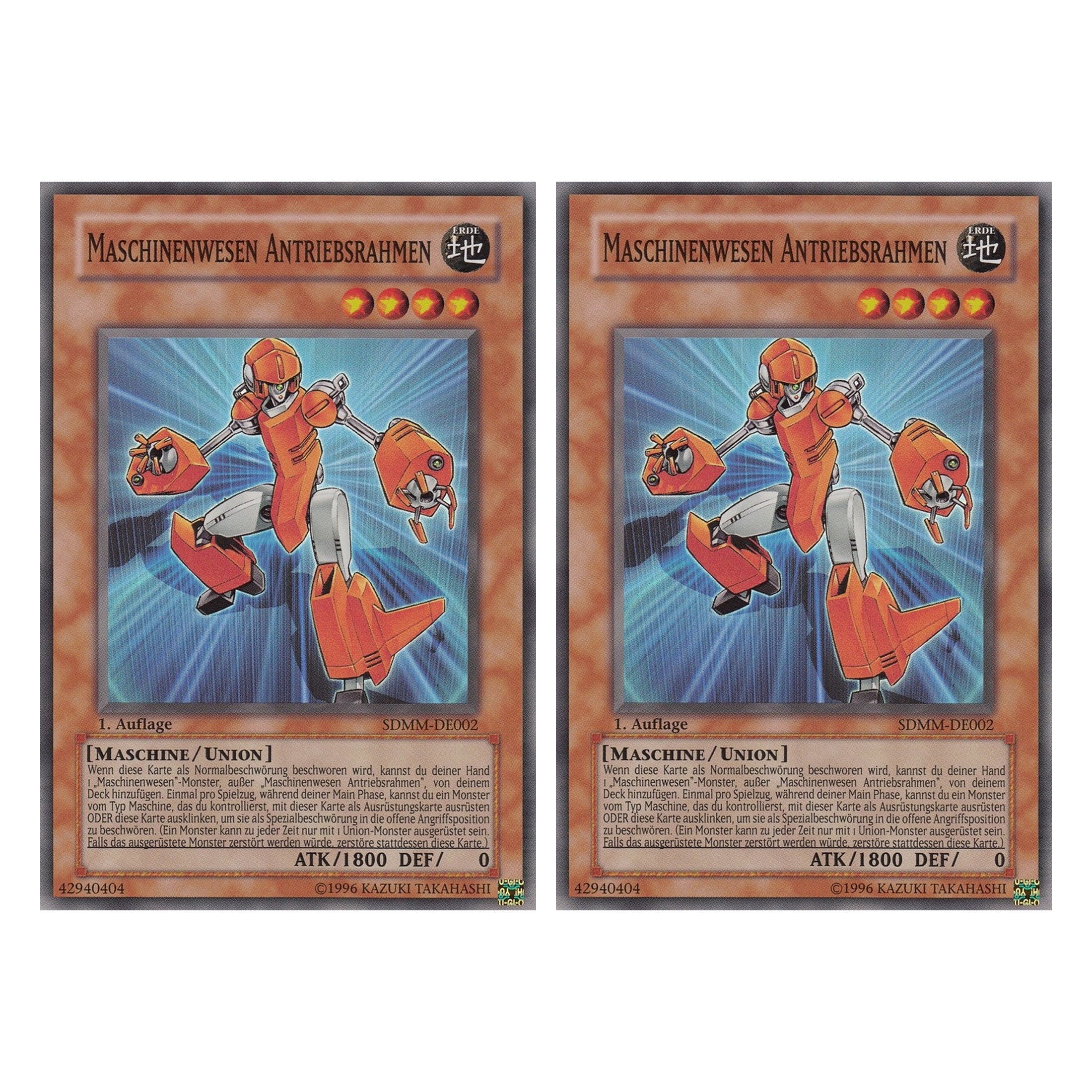 Maschinenwesen Antriebsrahmen - SDMM-DE002 - Super Rare - Deutsch - 1. Auflage - Structure Deck: Machina Mayhem - Duo Set (2 Stück) - Yugioh