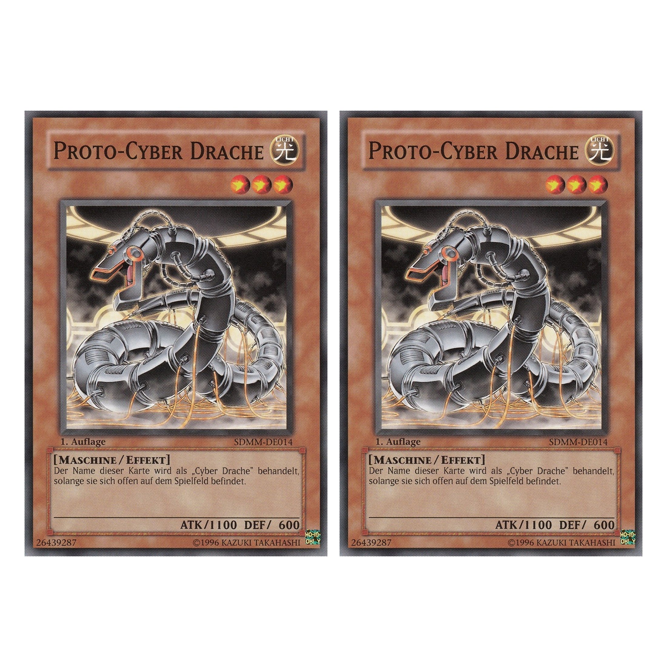 Proto-Cyber Drache - SDMM-DE014 - Common - Deutsch - 1. Auflage - Structure Deck: Machina Mayhem - Duo Set (2 Stück) - Yugioh
