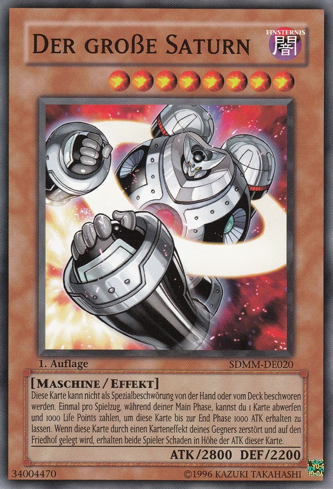 Der große Saturn - SDMM-DE020 - Common - Deutsch - 1. Auflage - Structure Deck: Machina Mayhem - Yugioh