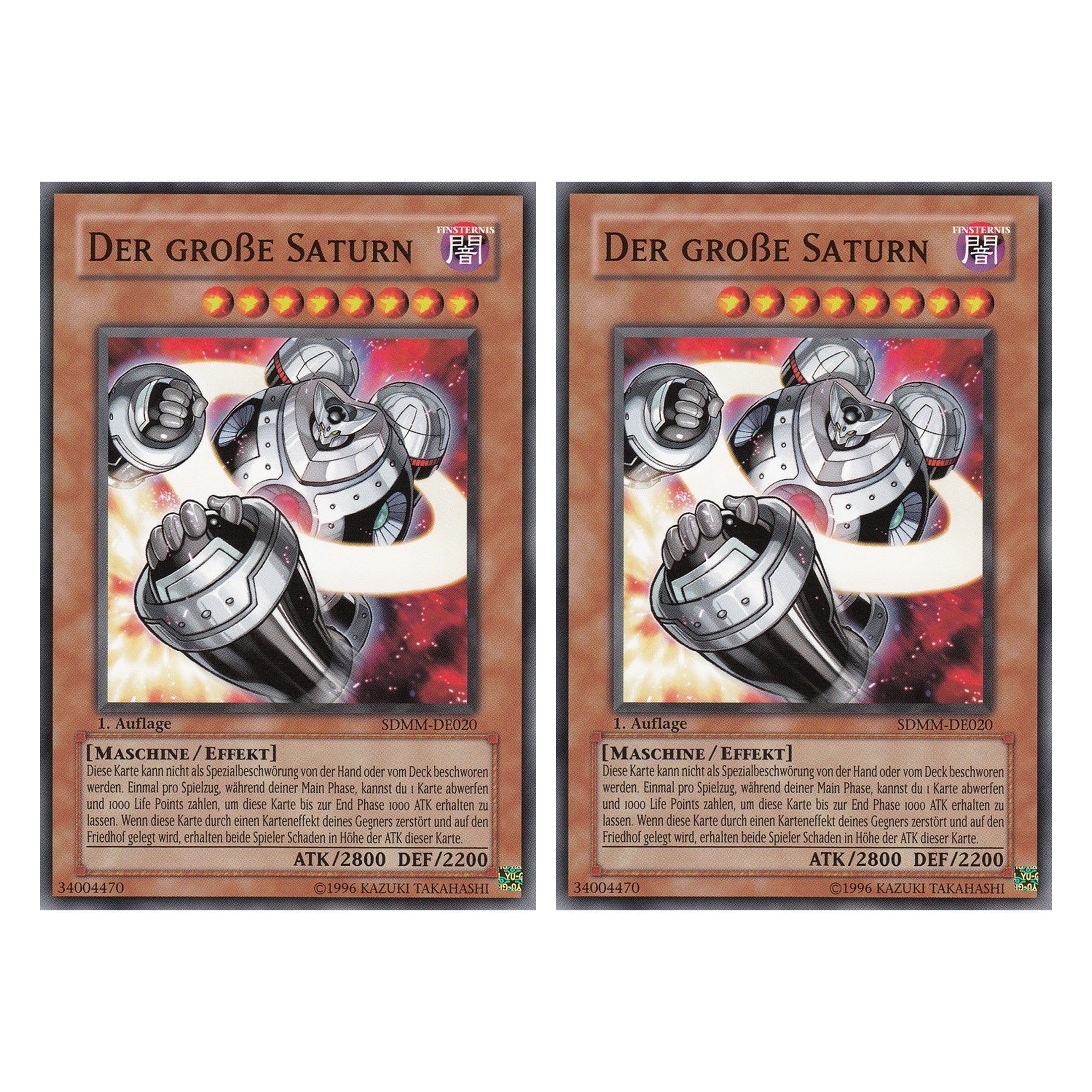 Der große Saturn - SDMM-DE020 - Common - Deutsch - 1. Auflage - Structure Deck: Machina Mayhem - Duo Set (2 Stück) - Yugioh